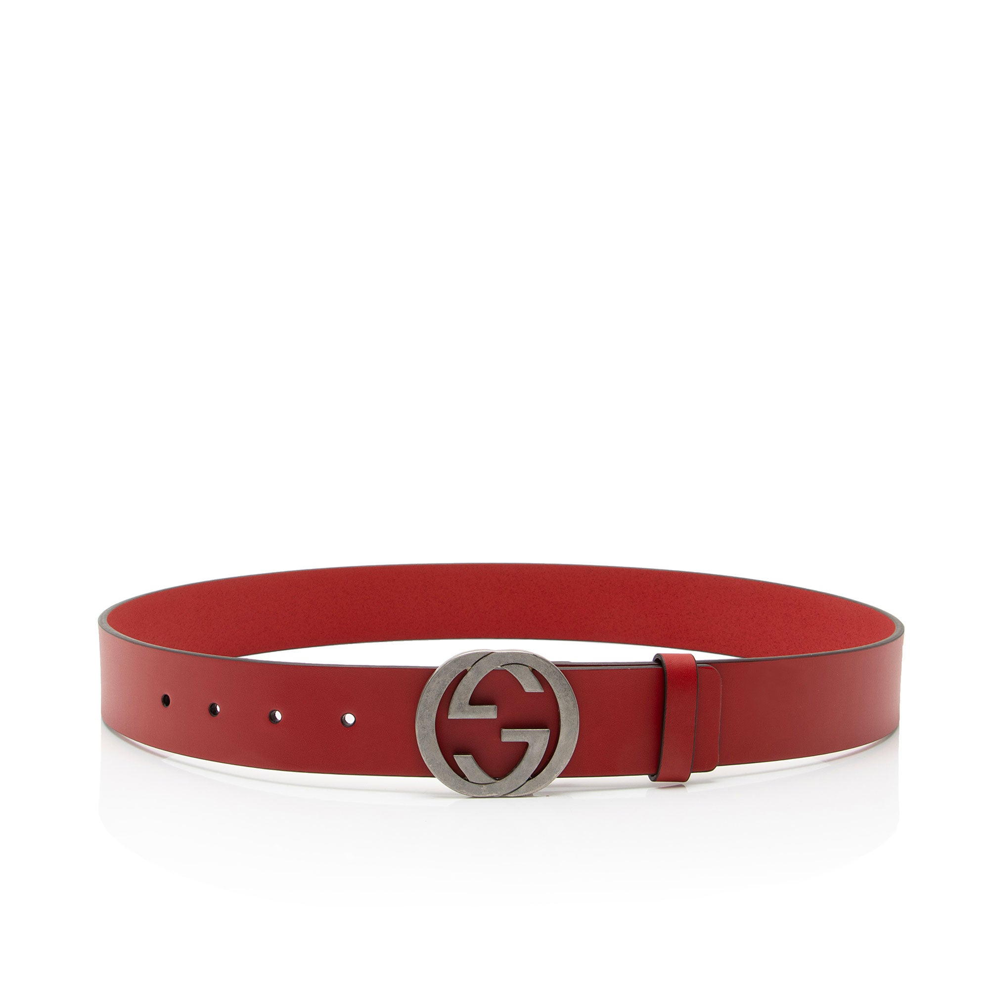 Gucci Leather Interlocking G Belt - Size 34 / 85