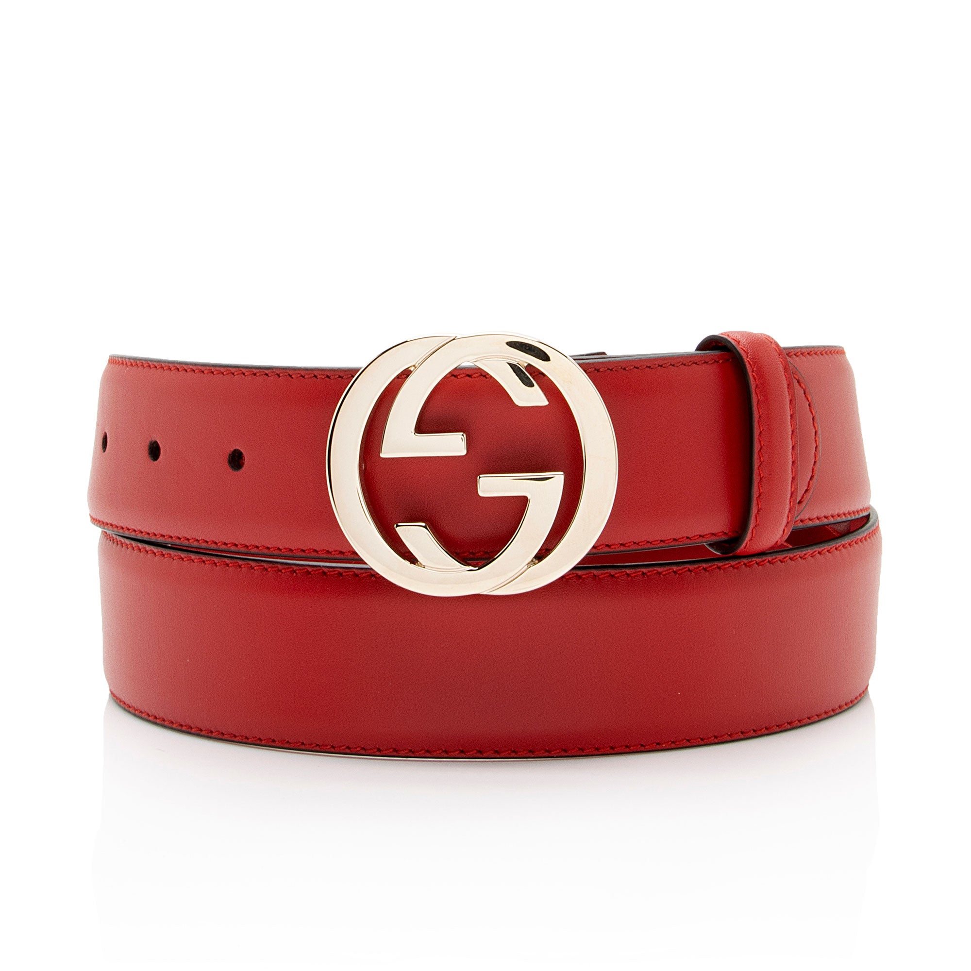 Gucci Leather Interlocking G Belt - Size 38 / 95 (SHF-eaffXQ)