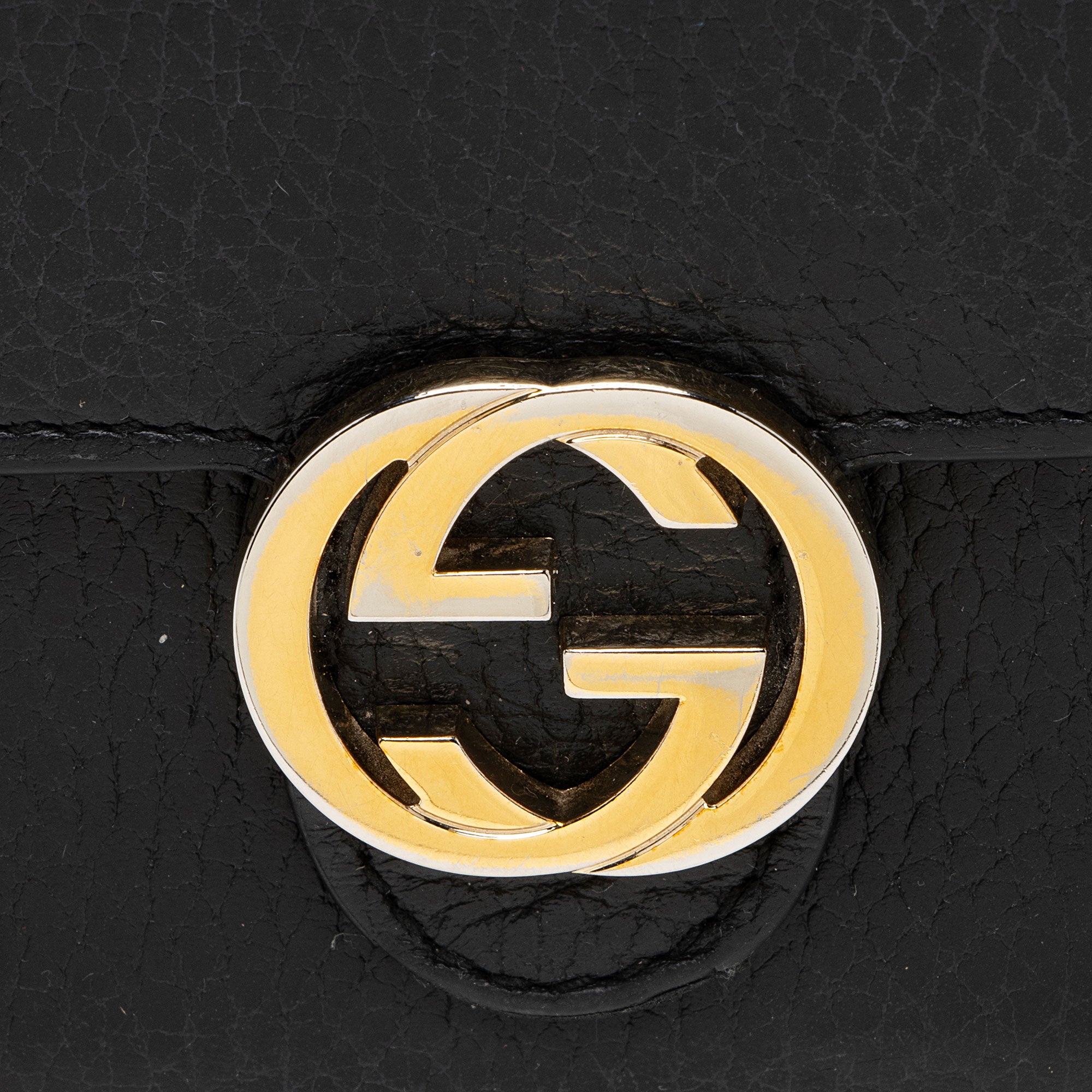 Gucci Leather Interlocking G Continental Wallet