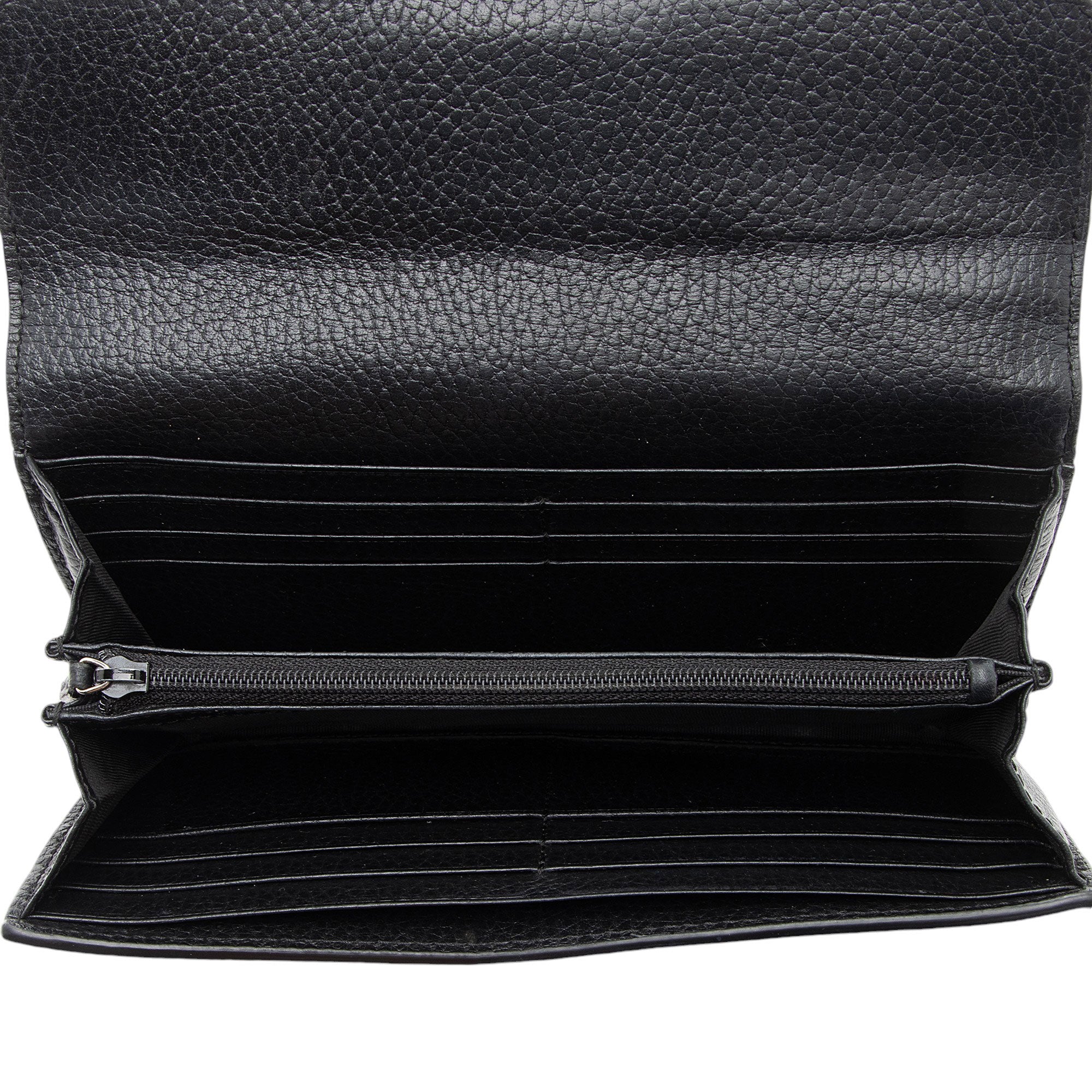 Gucci Leather Interlocking G Continental Wallet