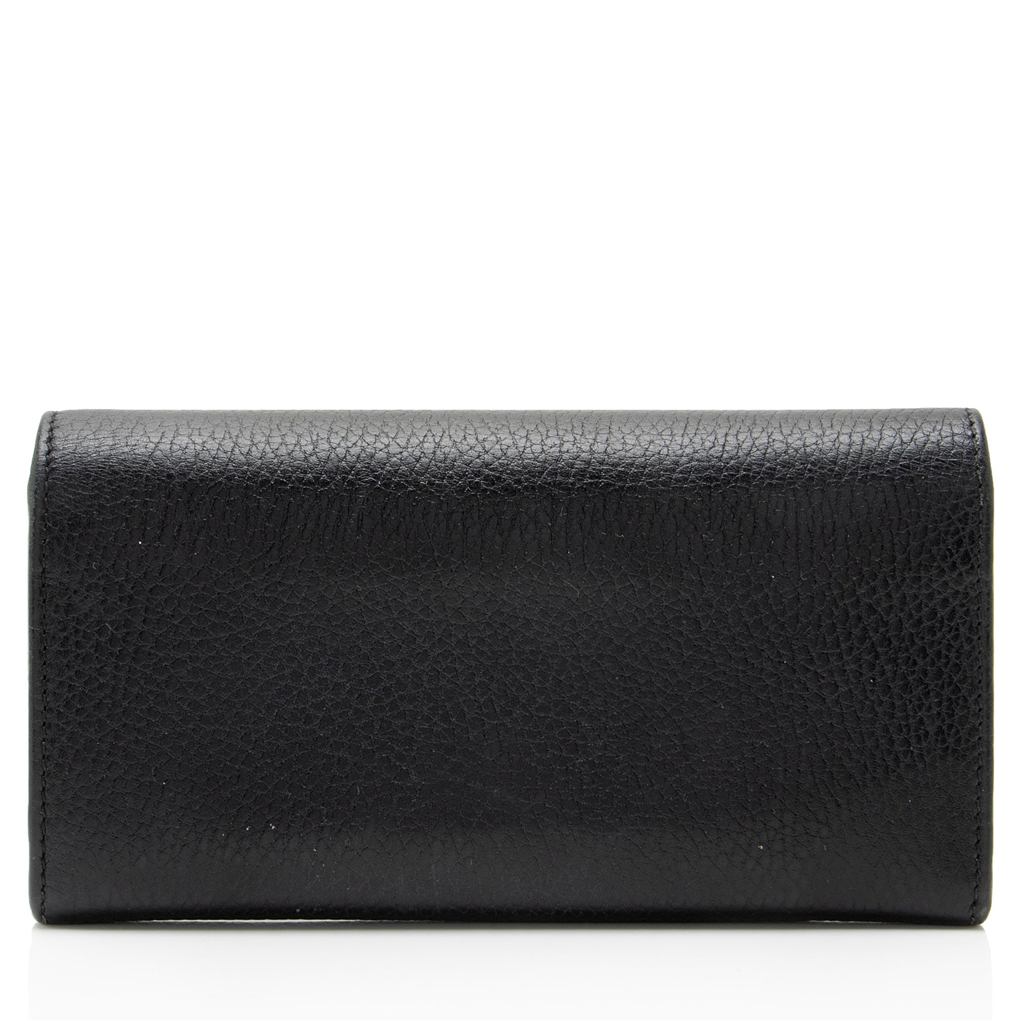 Gucci Leather Interlocking G Continental Wallet