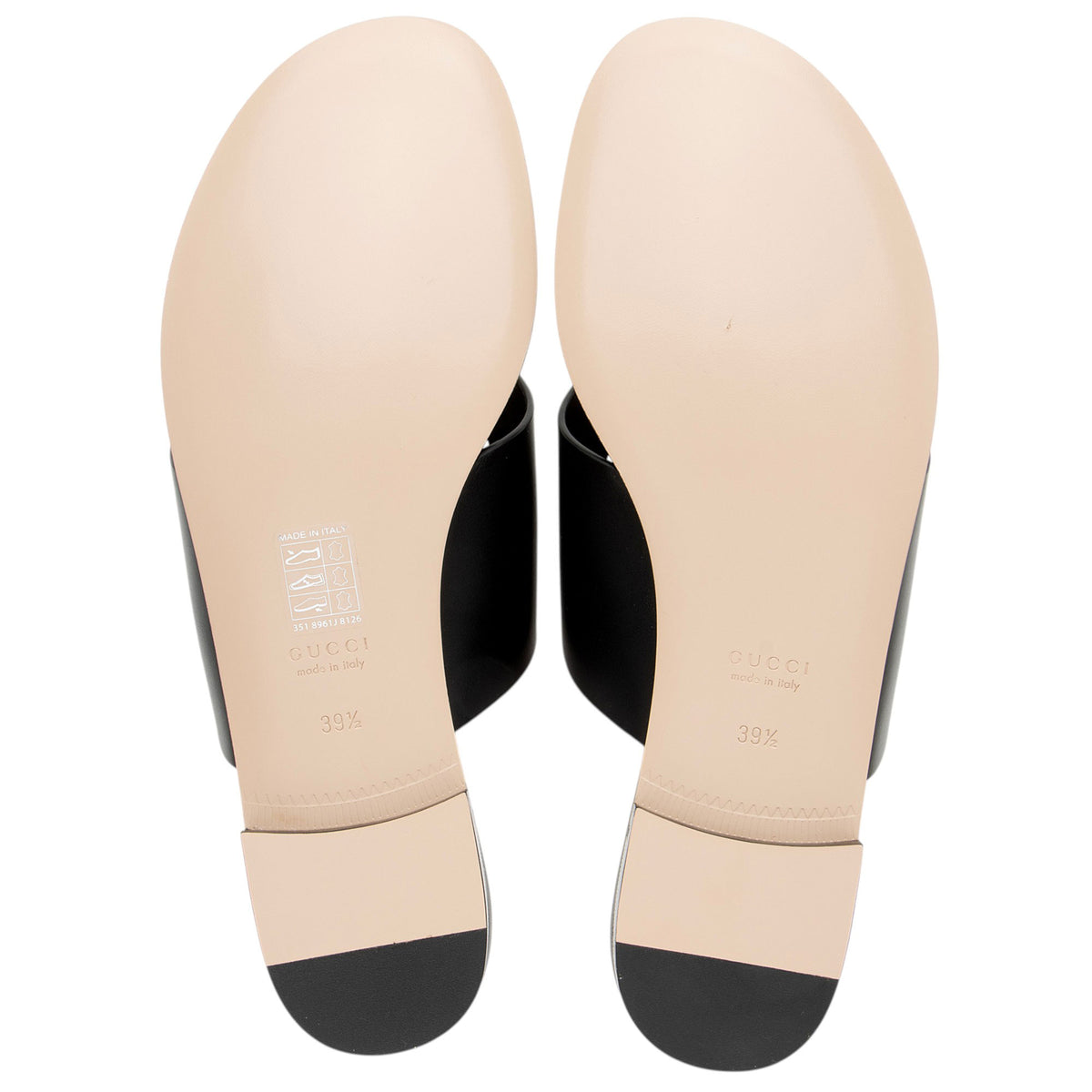 Gucci Leather Interlocking G Cutout Thong Sandals - Size 9.5 / 39.5