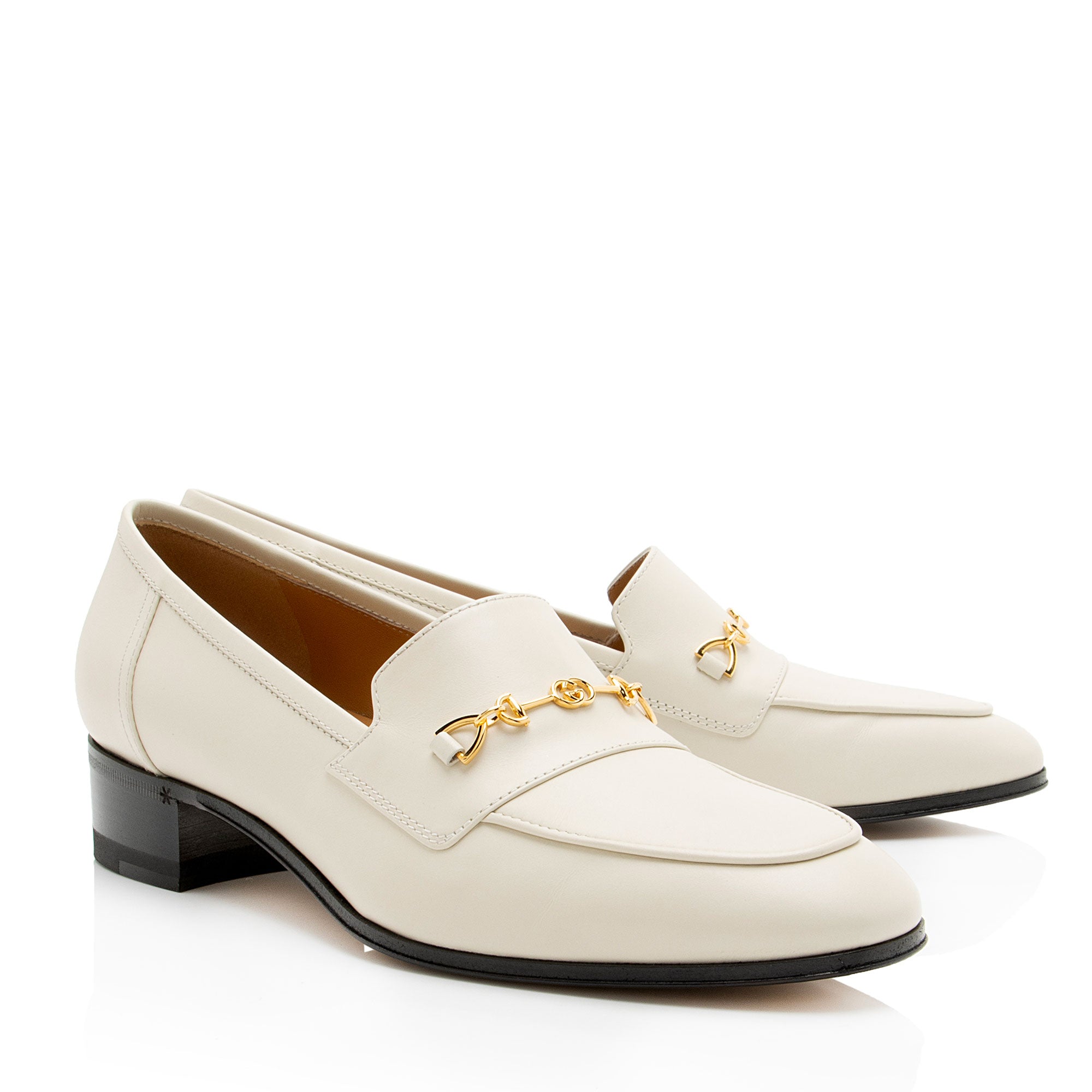 Gucci Leather Interlocking G Horsebit Loafers - Size 6.5 / 36.5