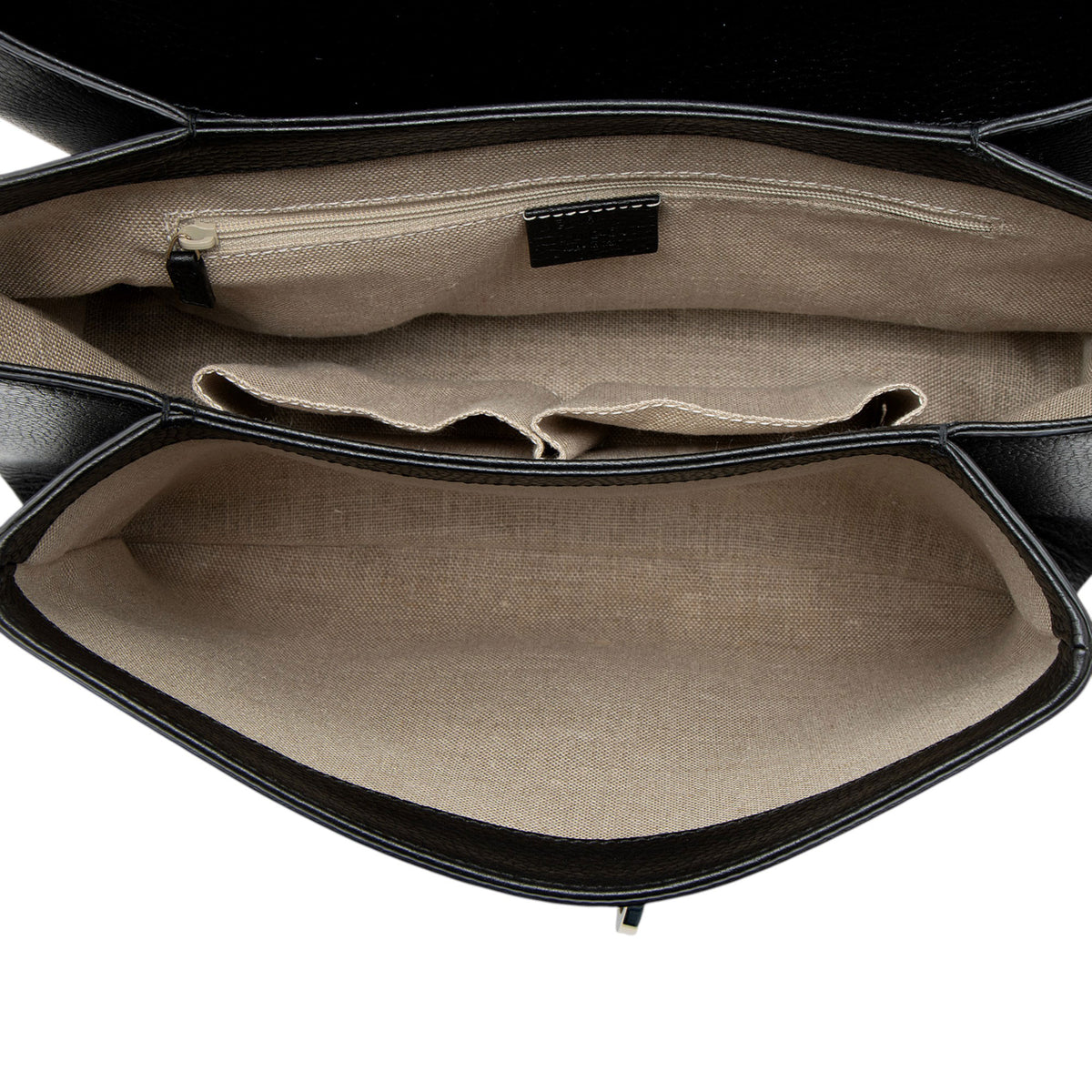 Gucci Leather Interlocking G Medium Top Handle