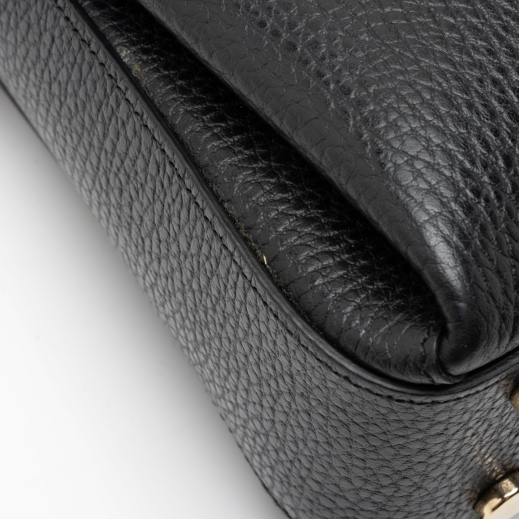 Gucci Leather Interlocking G Small Top Handle