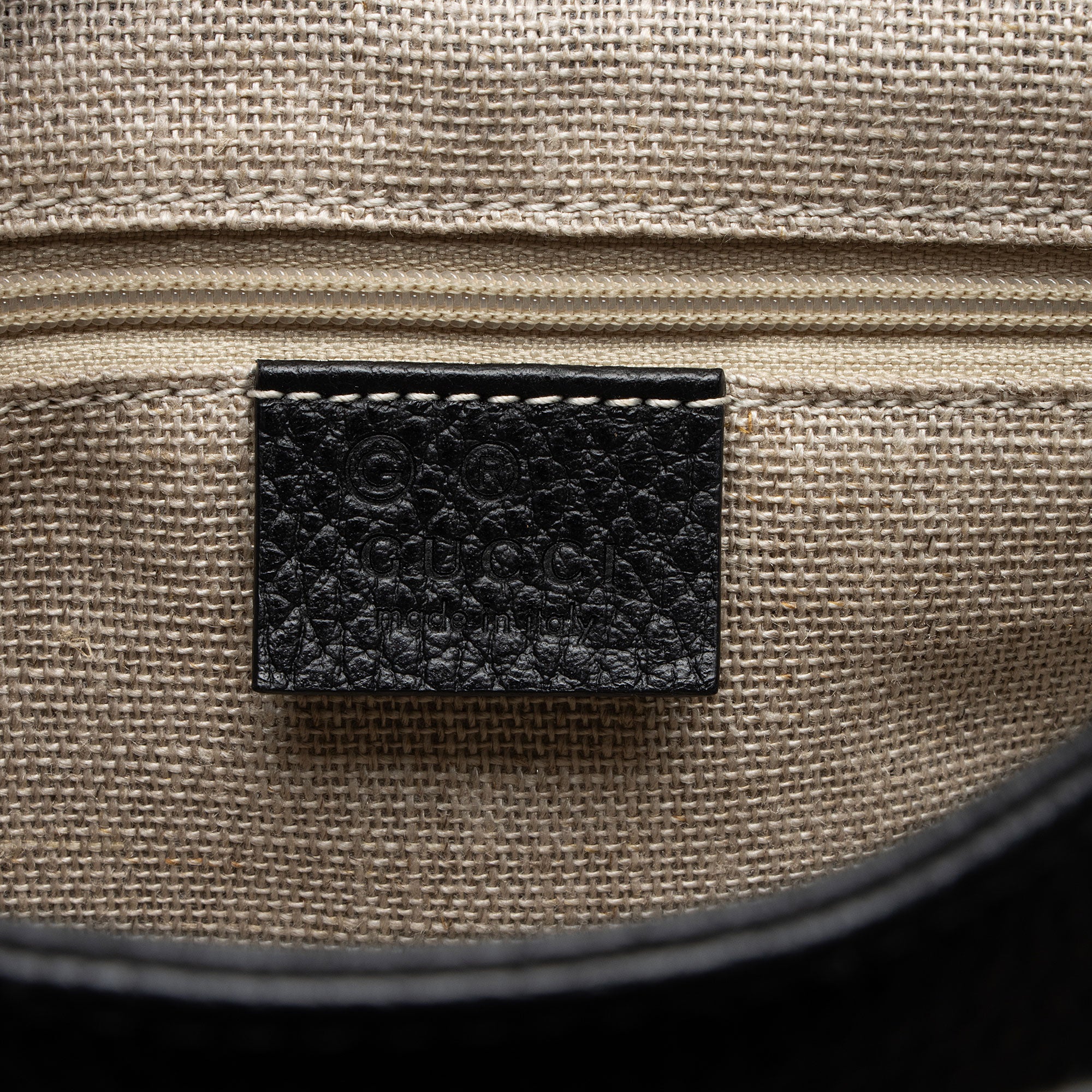 Gucci Leather Interlocking G Small Top Handle