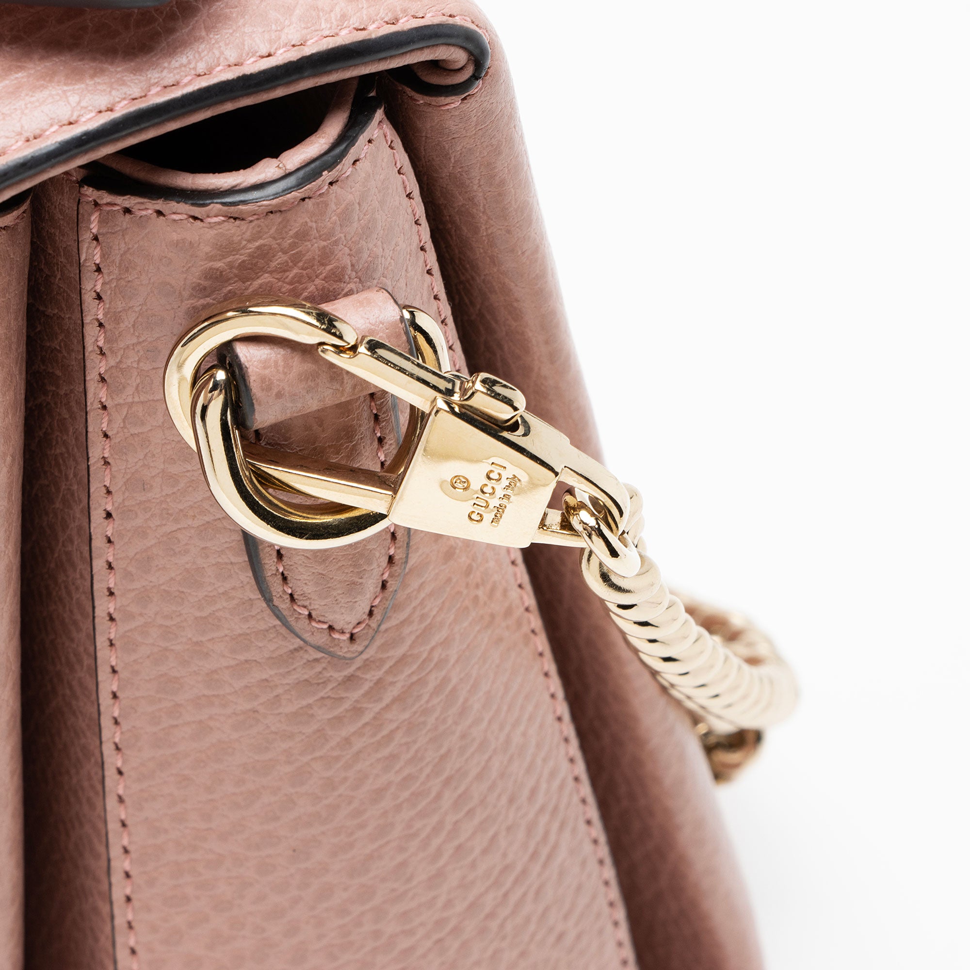 Gucci Leather Interlocking G Small Top Handle