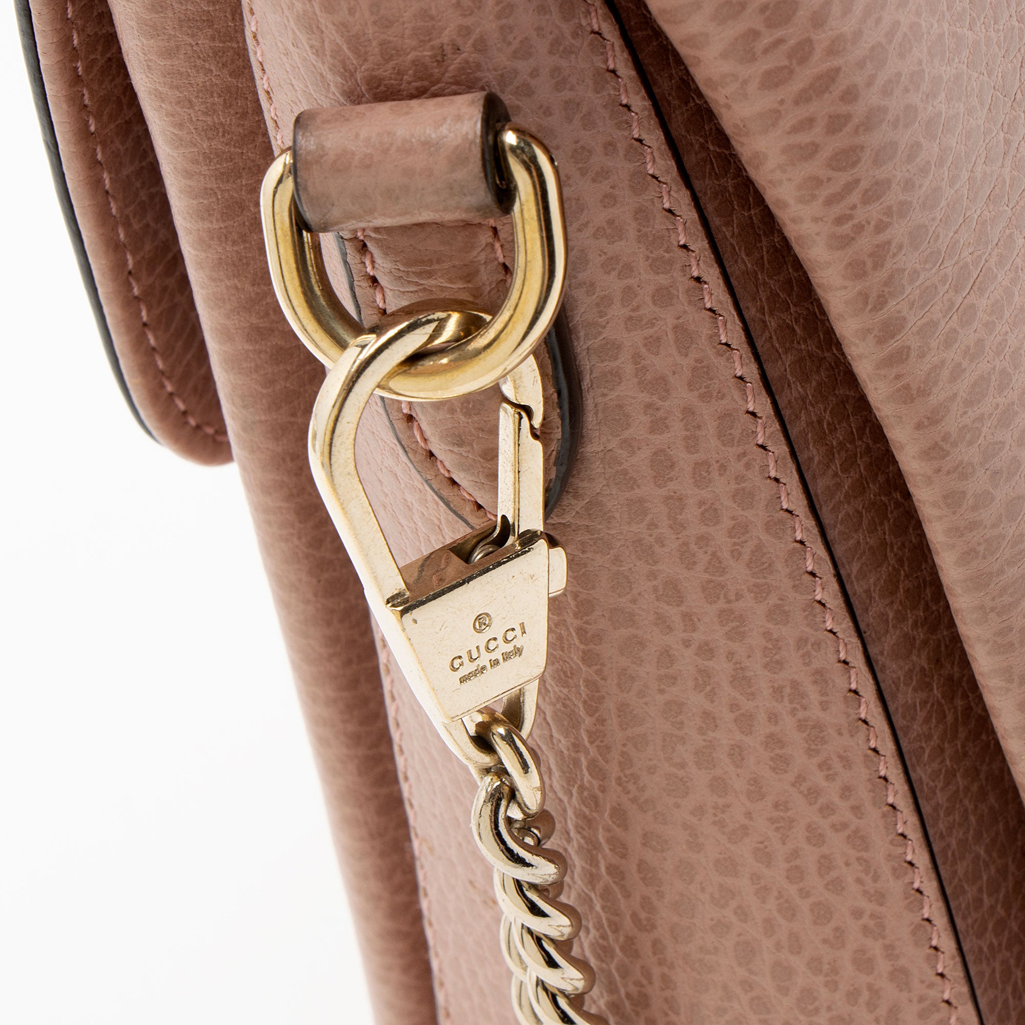Gucci Leather Interlocking G Small Top Handle
