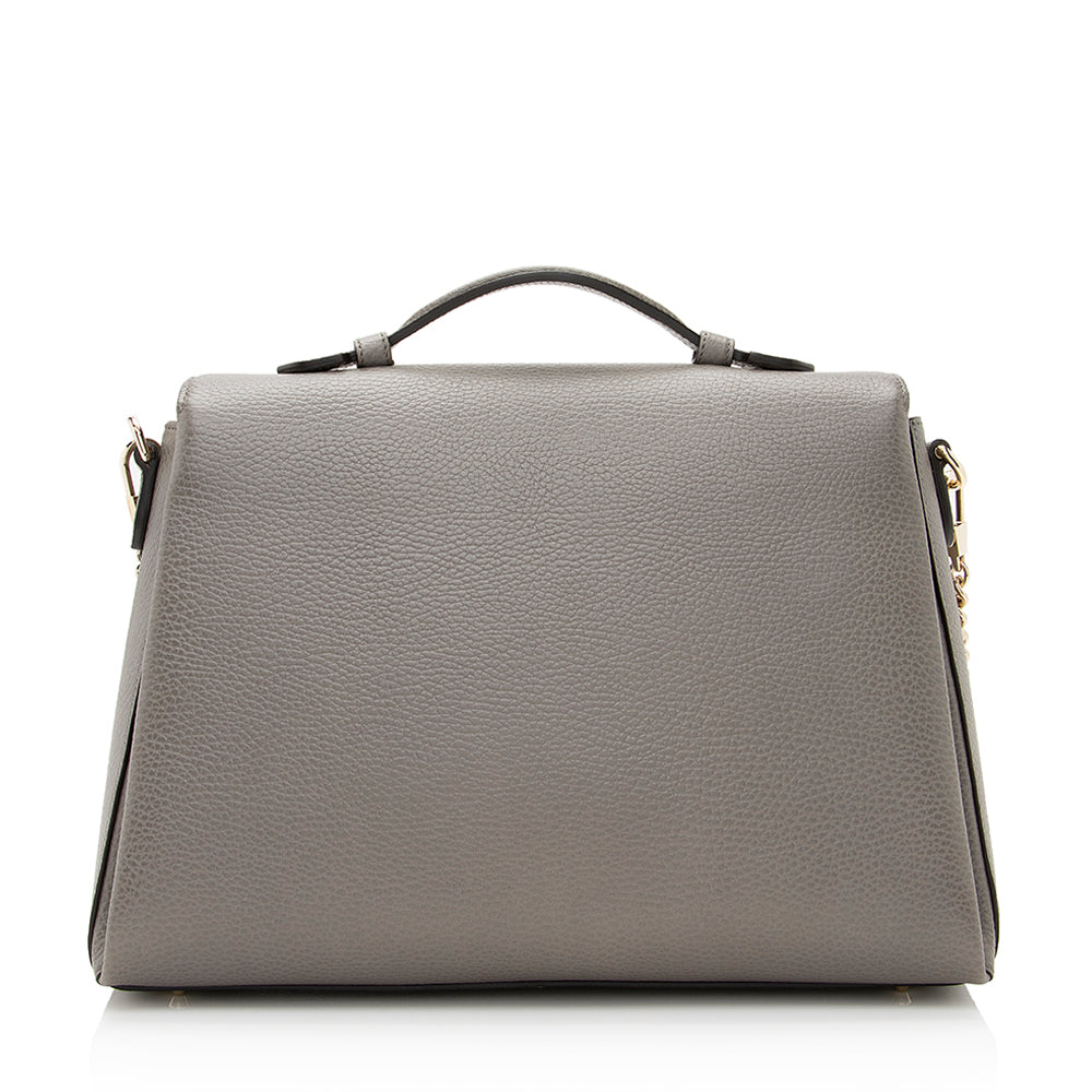 Gucci Calfskin Interlocking G Top Handle Medium Shoulder Bag (SHF-21775)