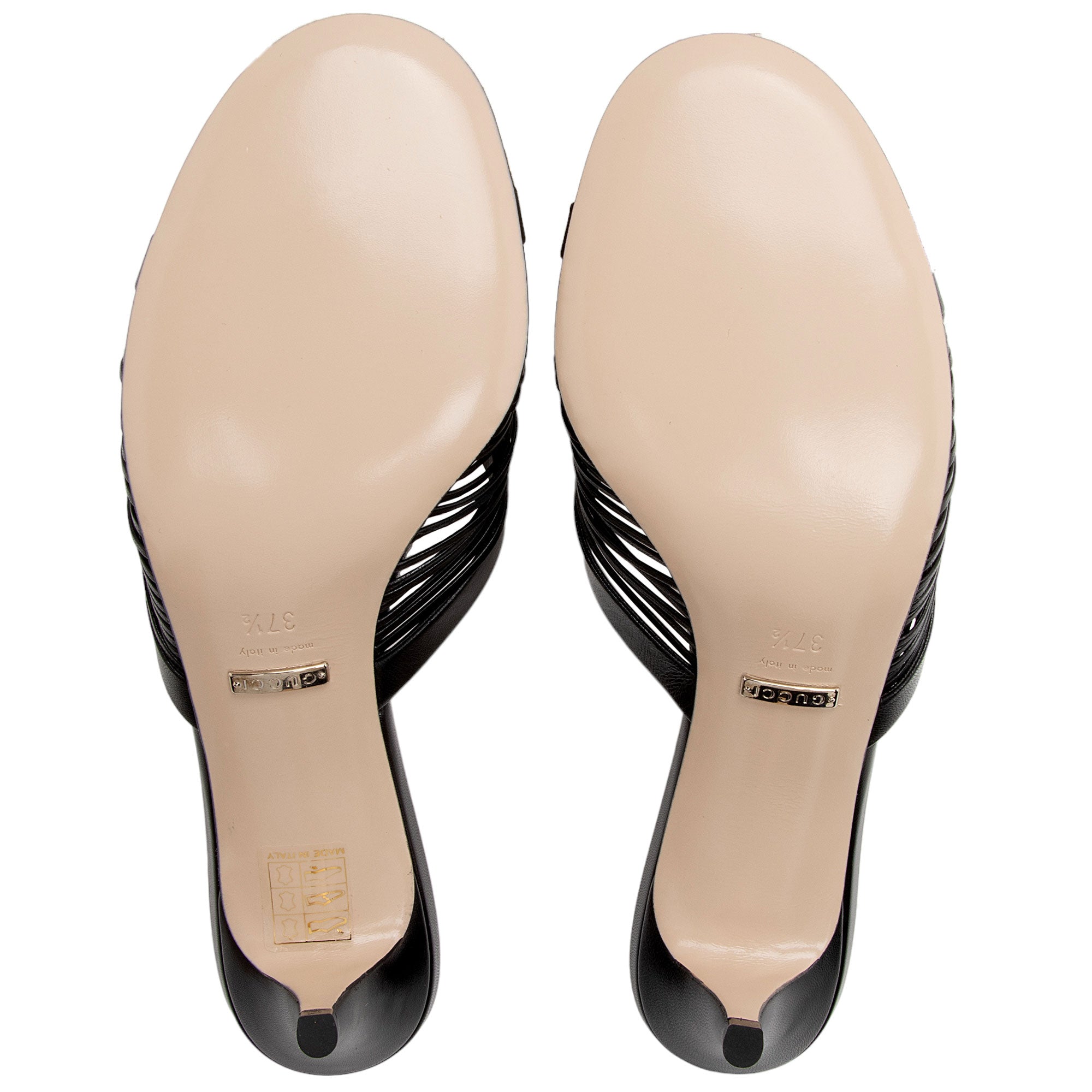 Gucci Leather Knot Sandals - Size 7.5 / 37.5 (SHF-CuMczF)