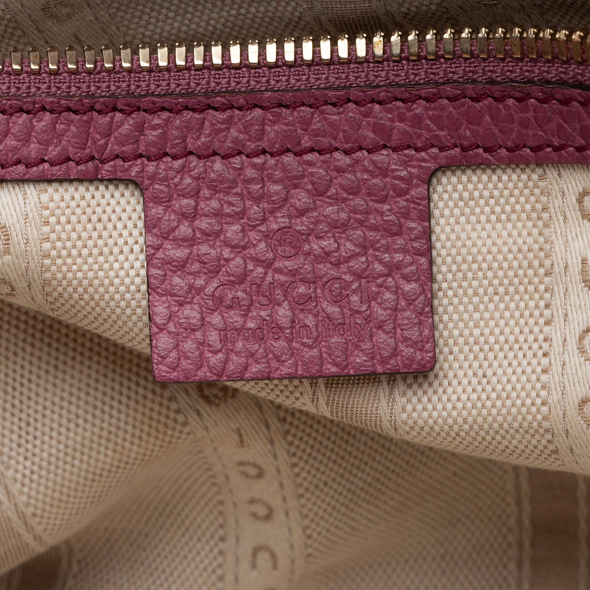 Gucci Leather Lady Dollar Satchel