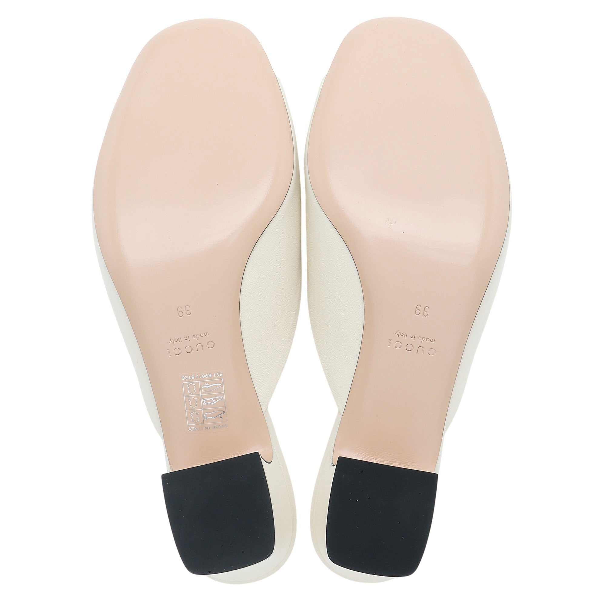 Gucci Leather Lady Horsebit Slide Sandals - Size 9 / 39
