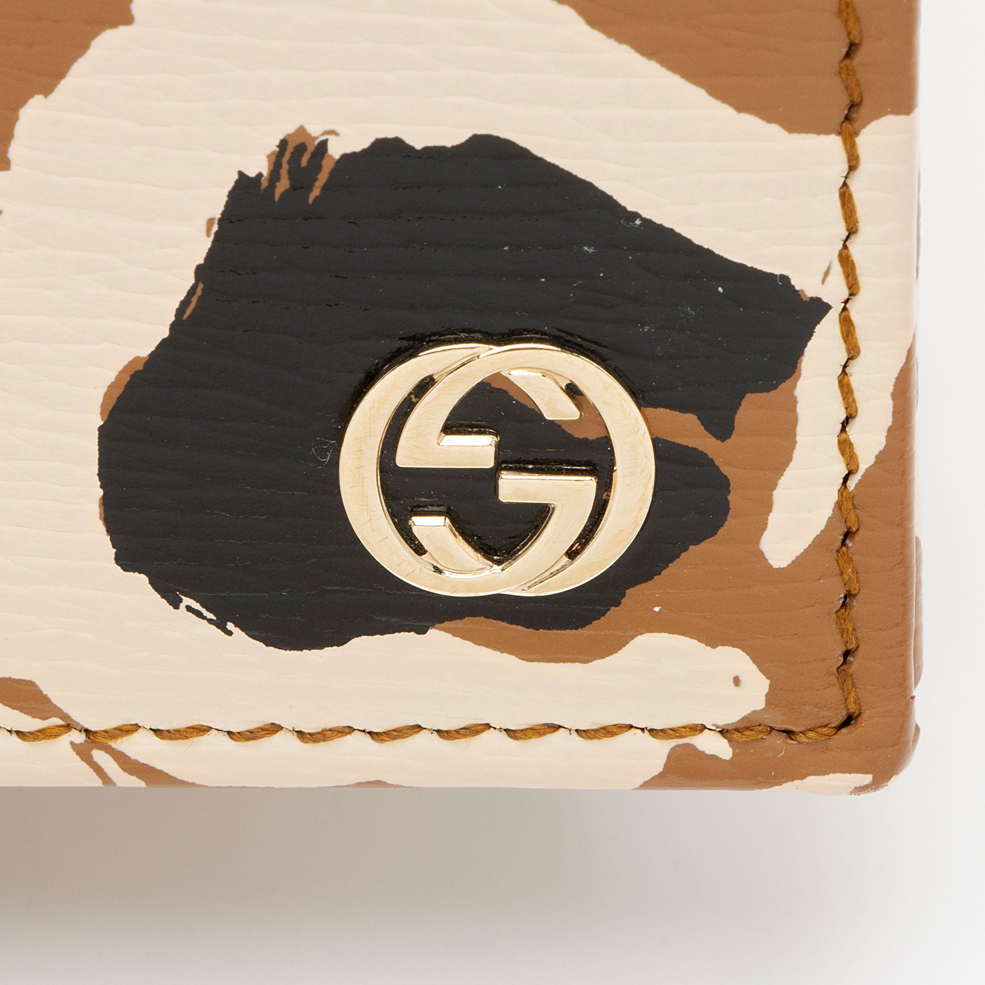 Gucci Leather Leopard Betty Wallet On Chain