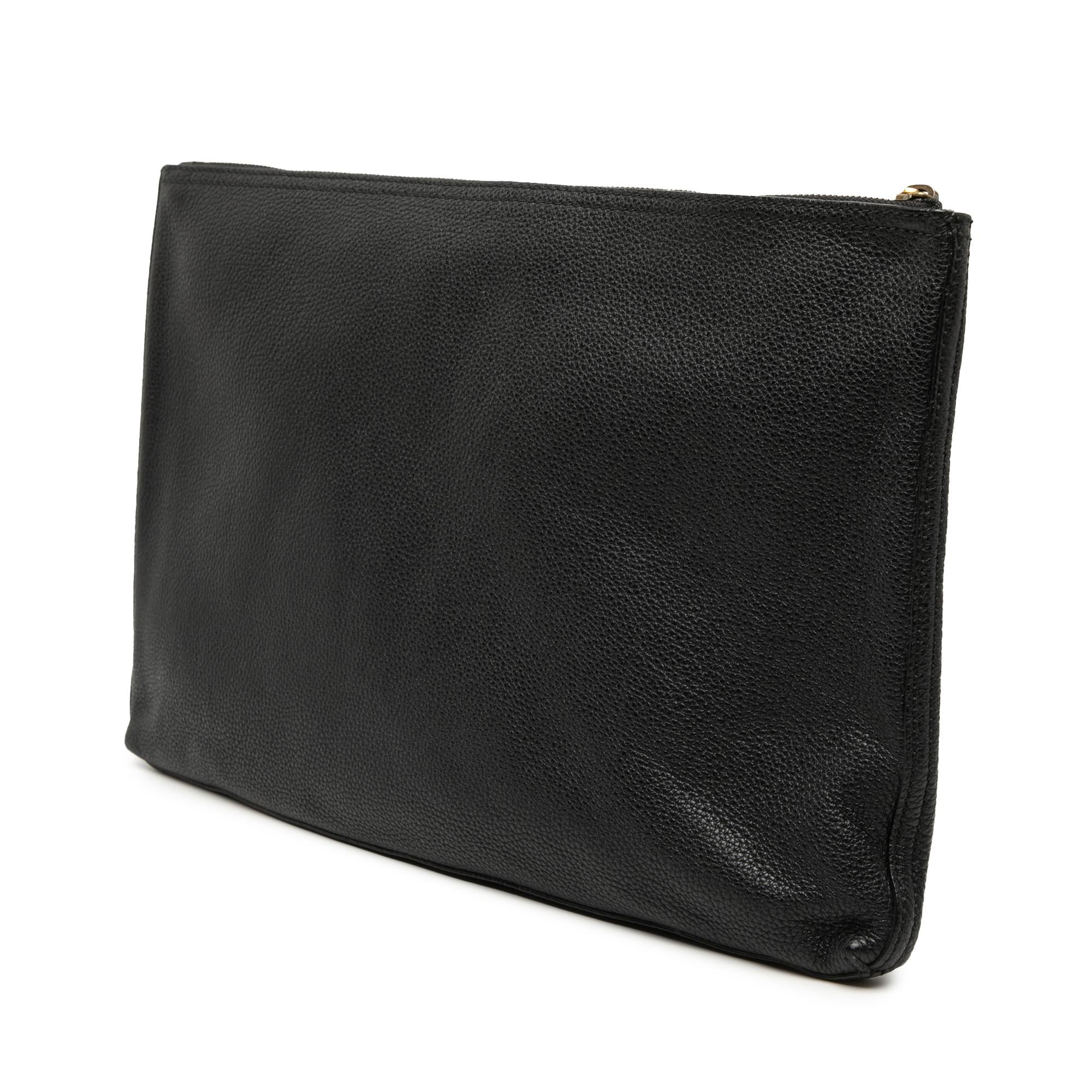 Gucci Leather Logo Clutch