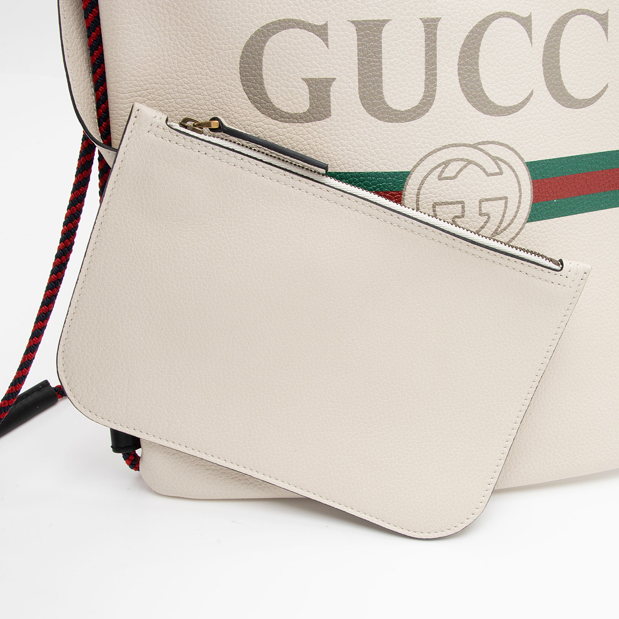 Gucci Leather Logo Drawstring Backpack (SHF-8PDv2U)