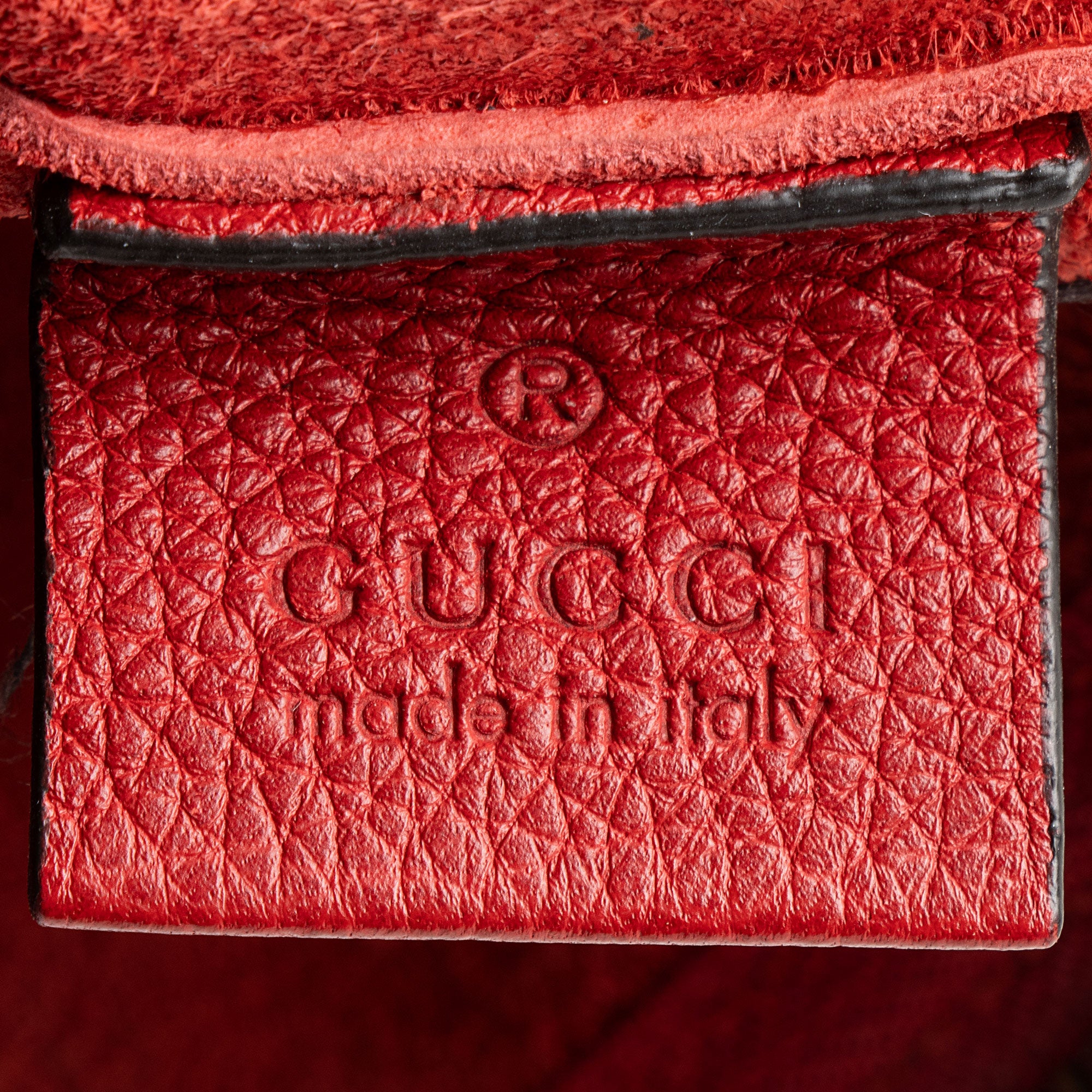 Gucci Leather Logo Zip Pouch