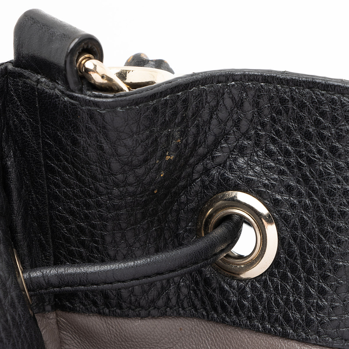 Gucci Leather Miss Bamboo Bucket Bag