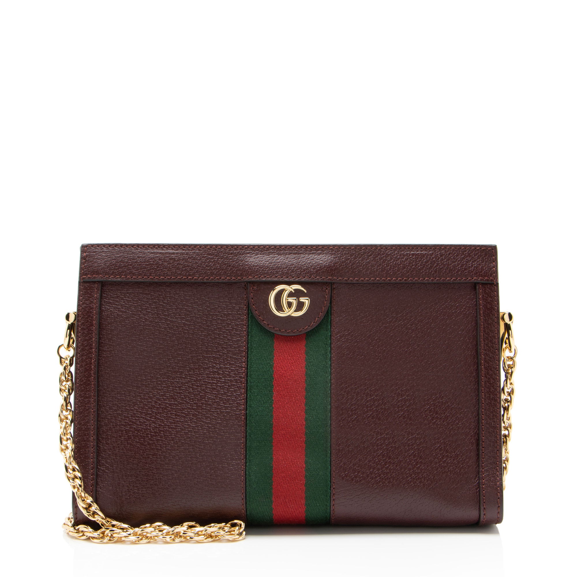 Gucci Leather Ophidia Medium Chain Shoulder Bag