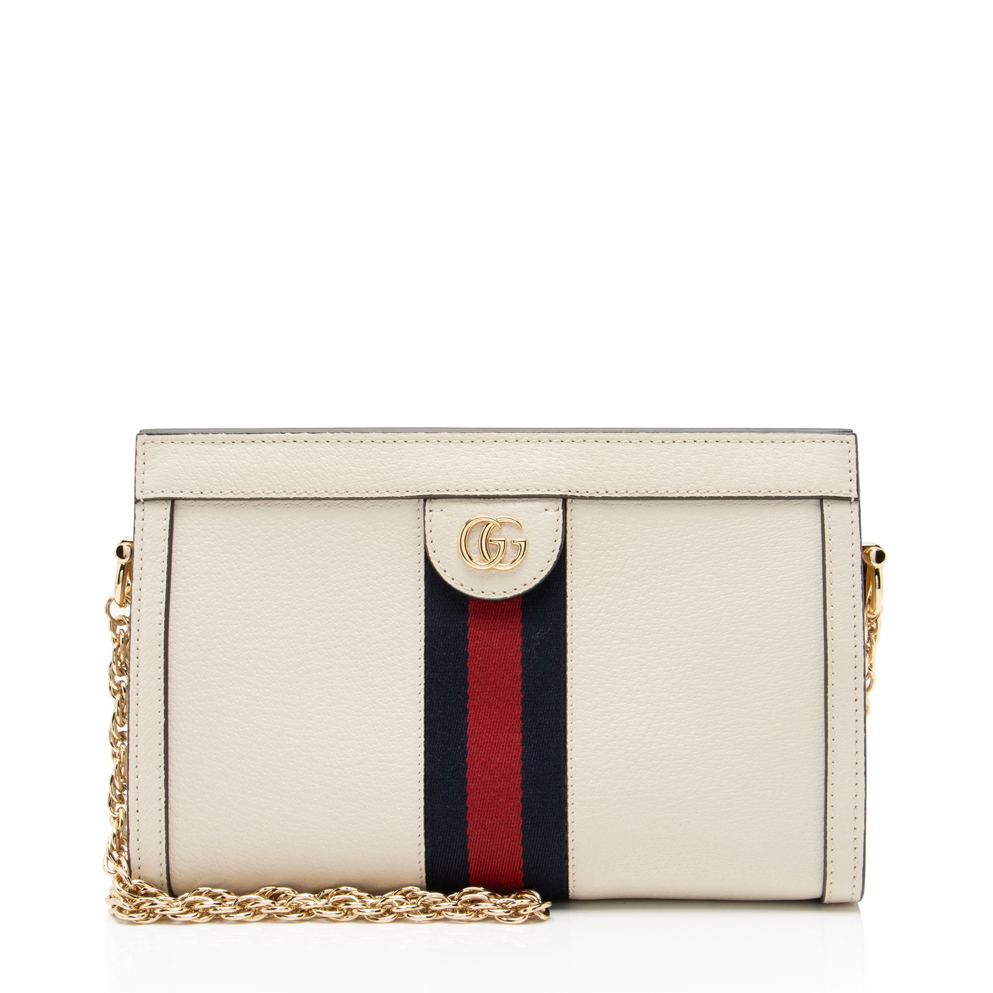 Gucci Leather Ophidia Medium Chain Shoulder Bag