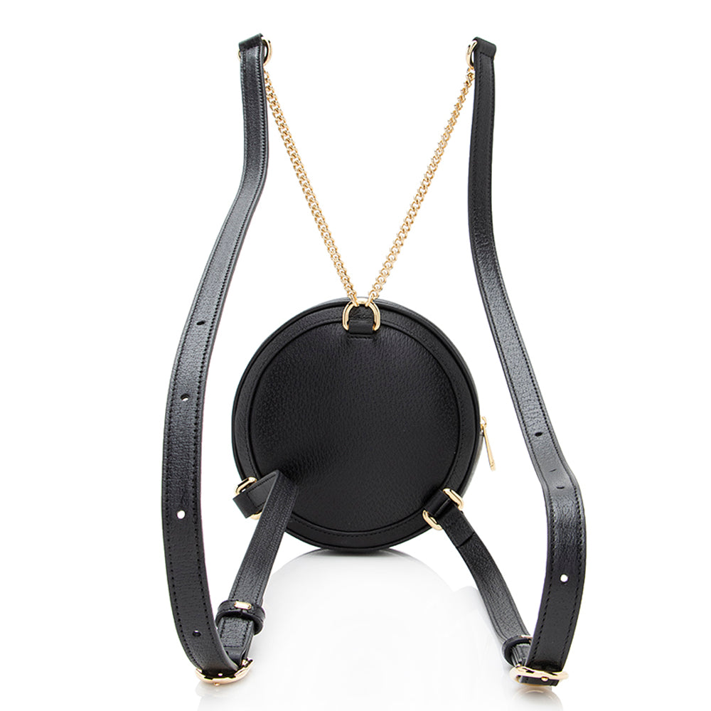 Gucci Leather Ophidia Round Mini Backpack (SHF-QvLDYt)