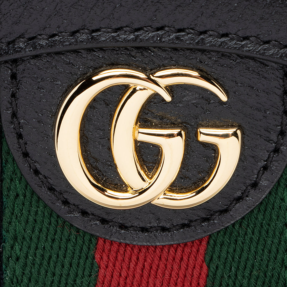 Gucci Leather Ophidia Round Mini Backpack (SHF-QvLDYt)