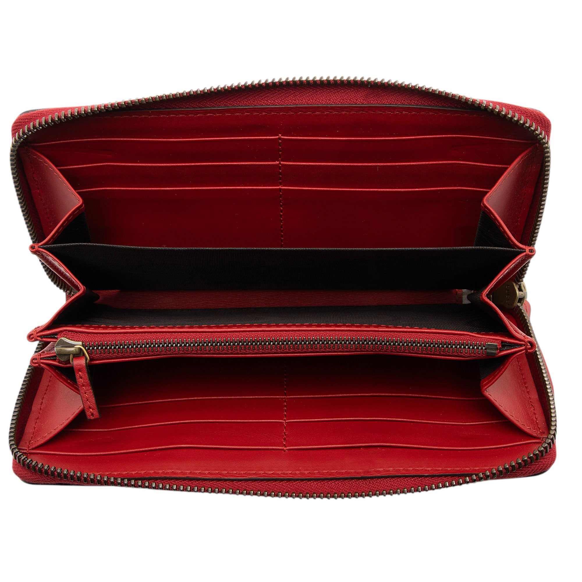 Gucci Leather Queen Margaret Zip Around Wallet (SHF-hAUh25)