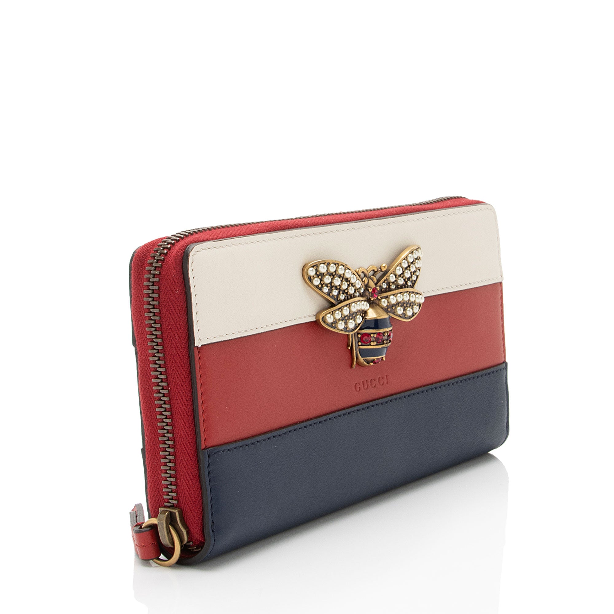 Gucci Leather Queen Margaret Zip Around Wallet (SHF-hAUh25)