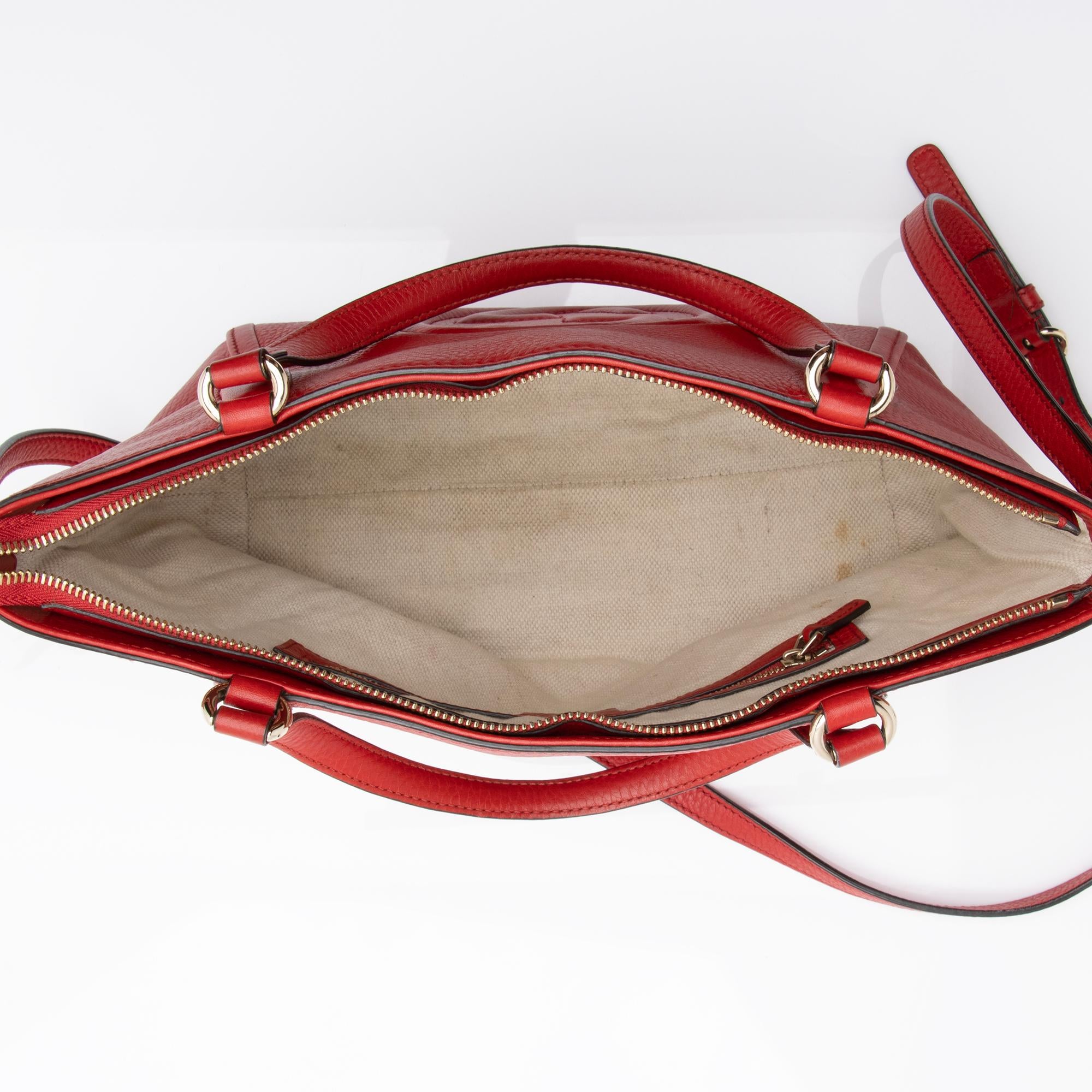 Gucci Leather Soho Top Handle Tote (SHF-CYGxPH)