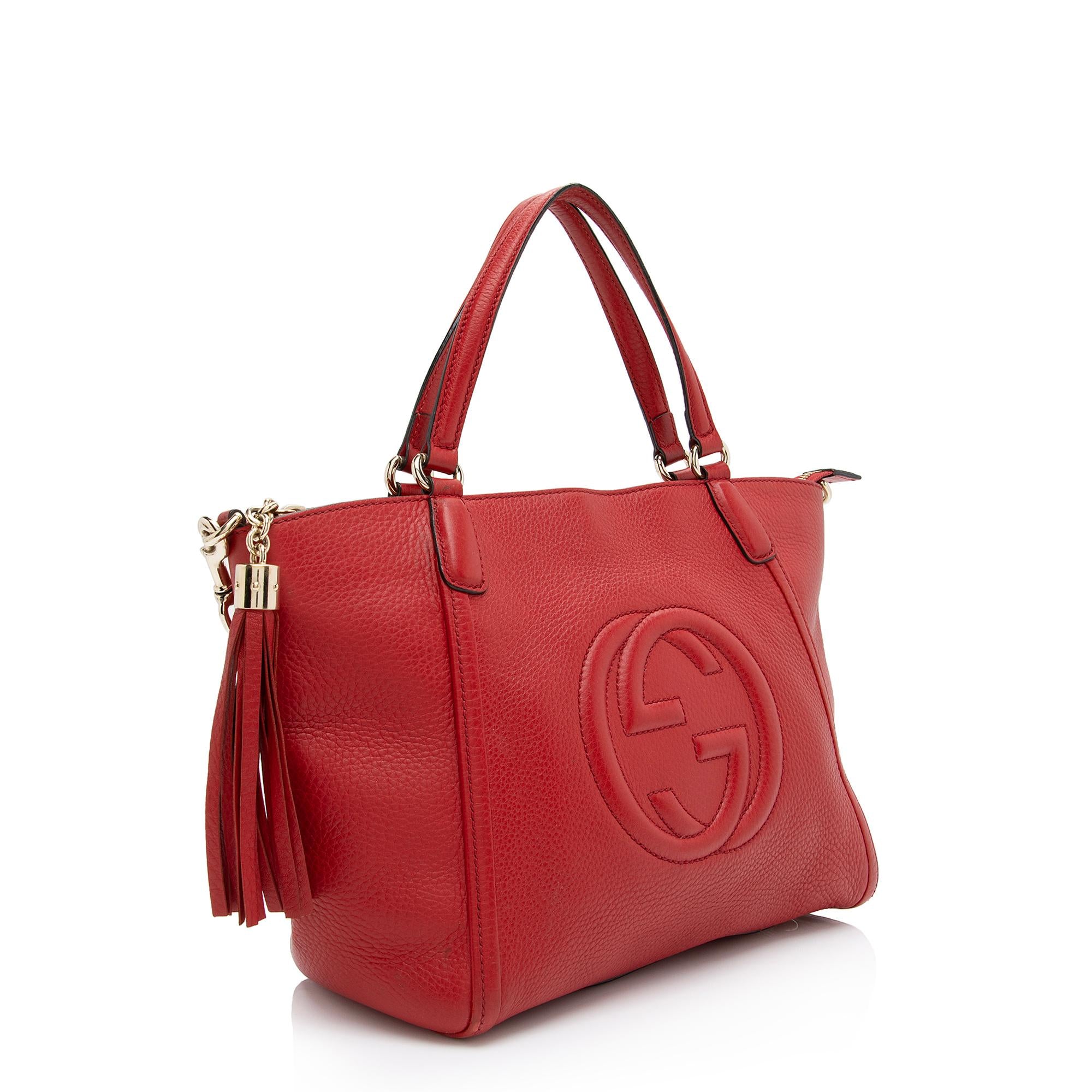 Gucci Leather Soho Top Handle Tote (SHF-CYGxPH)