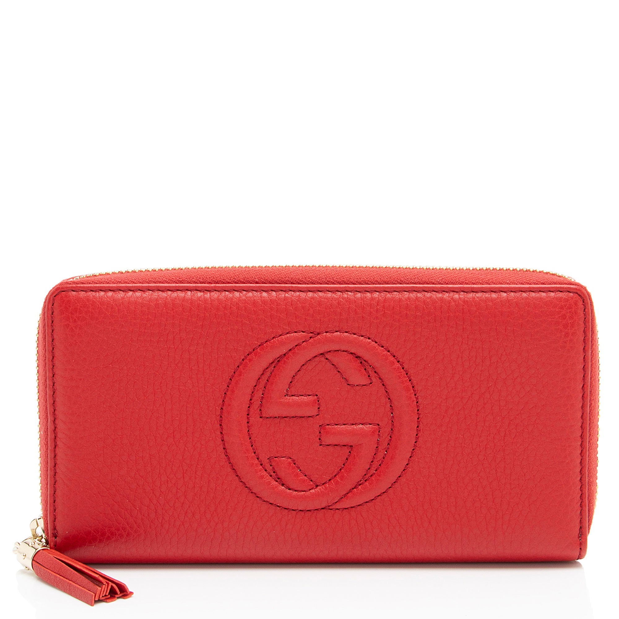 Gucci Leather Soho Zip Around Wallet