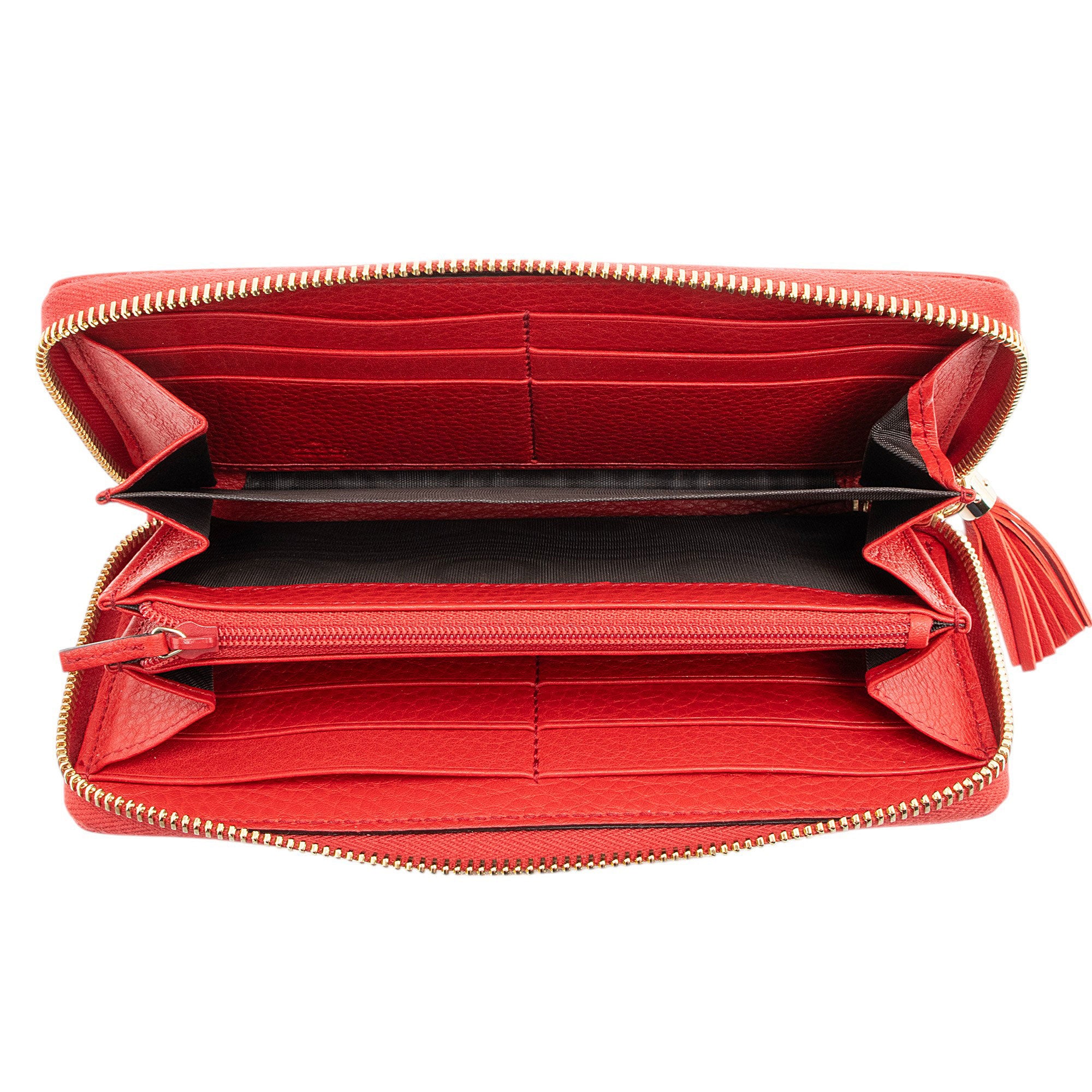 Gucci Leather Soho Zip Around Wallet