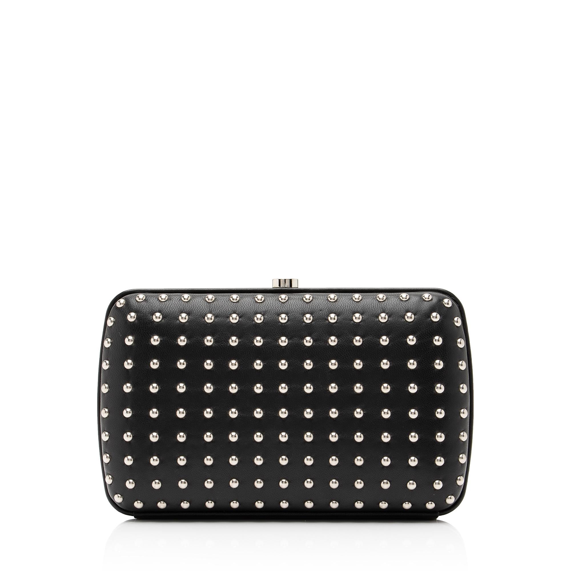 Gucci Leather Studded Broadway Clutch