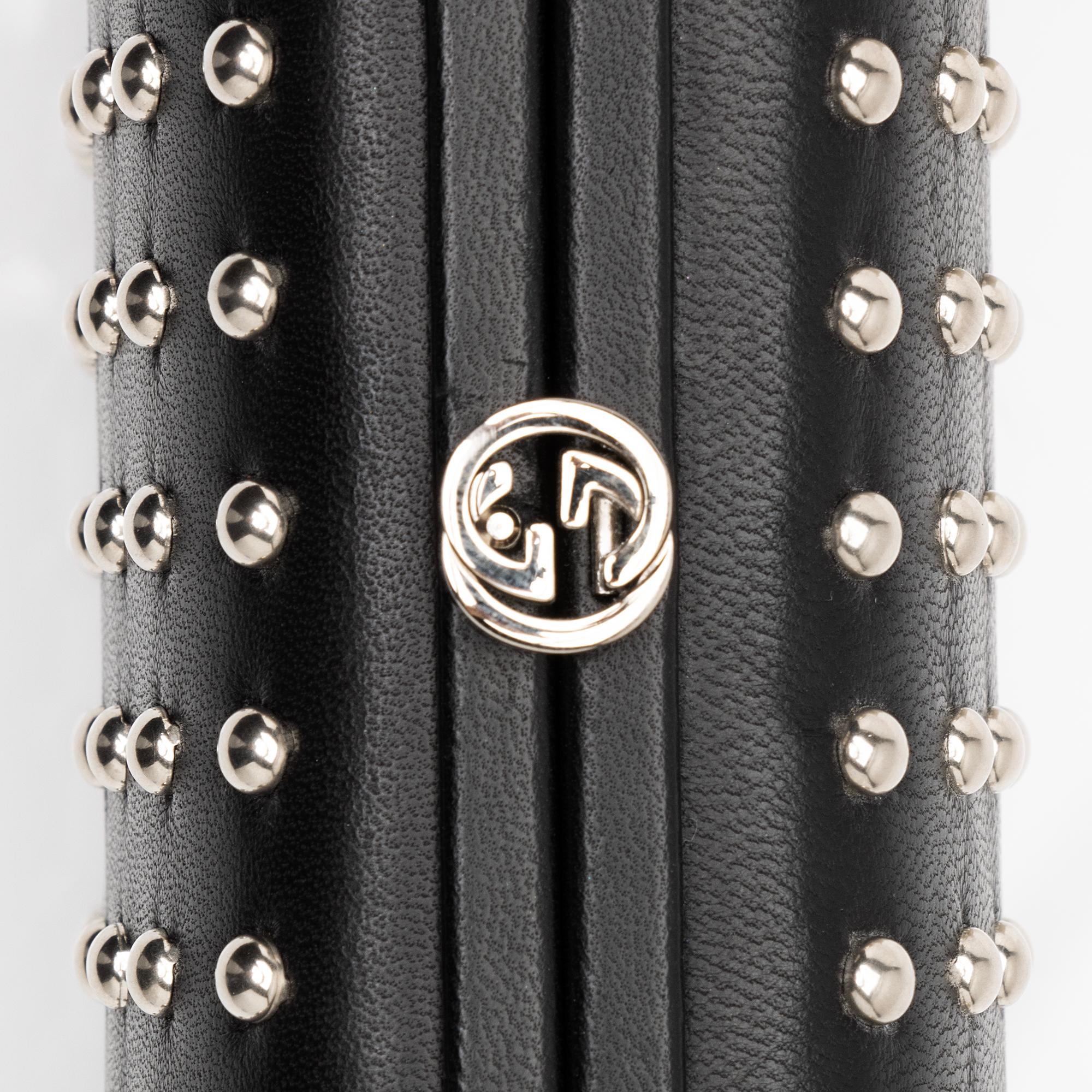 Gucci Leather Studded Broadway Clutch