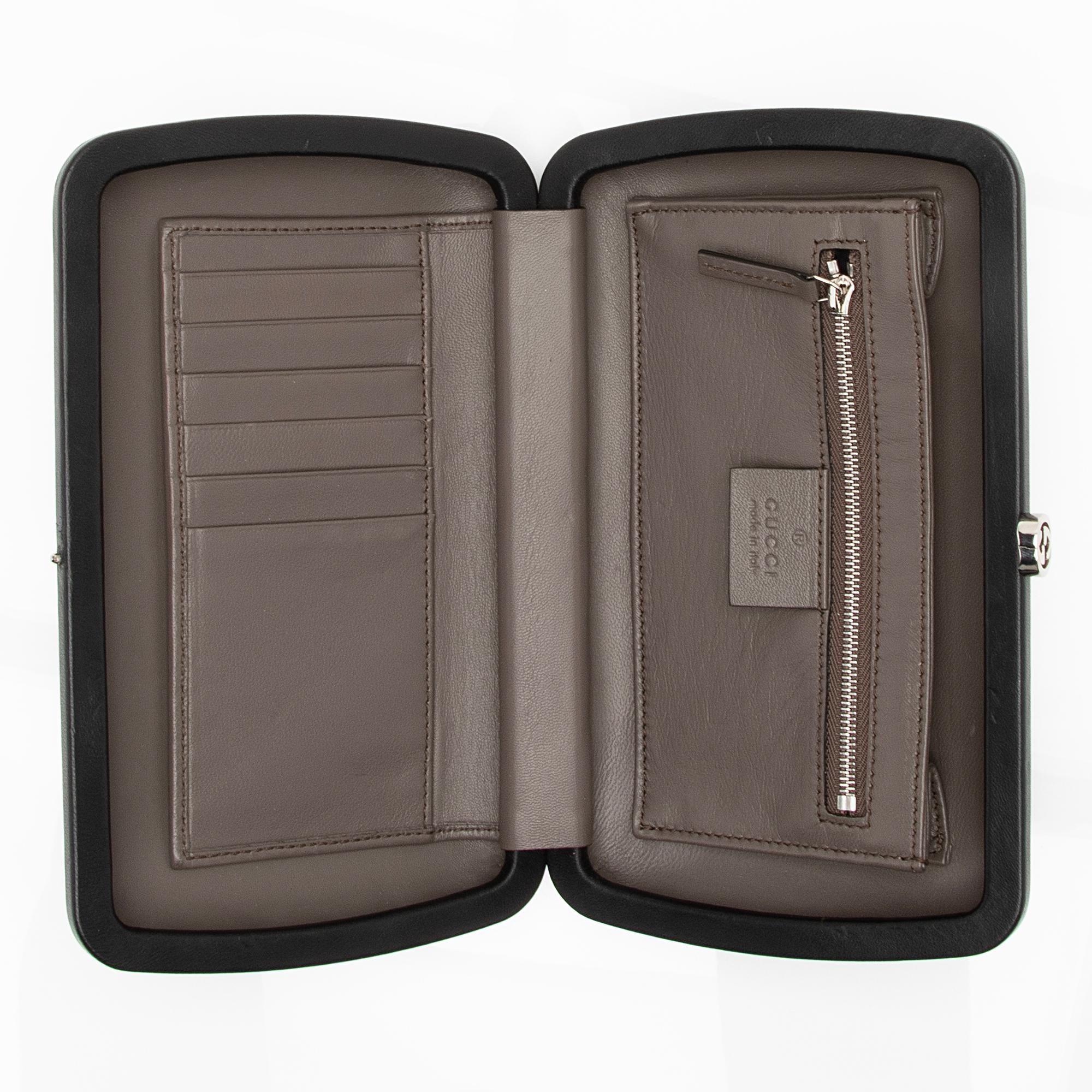 Gucci Leather Studded Broadway Clutch