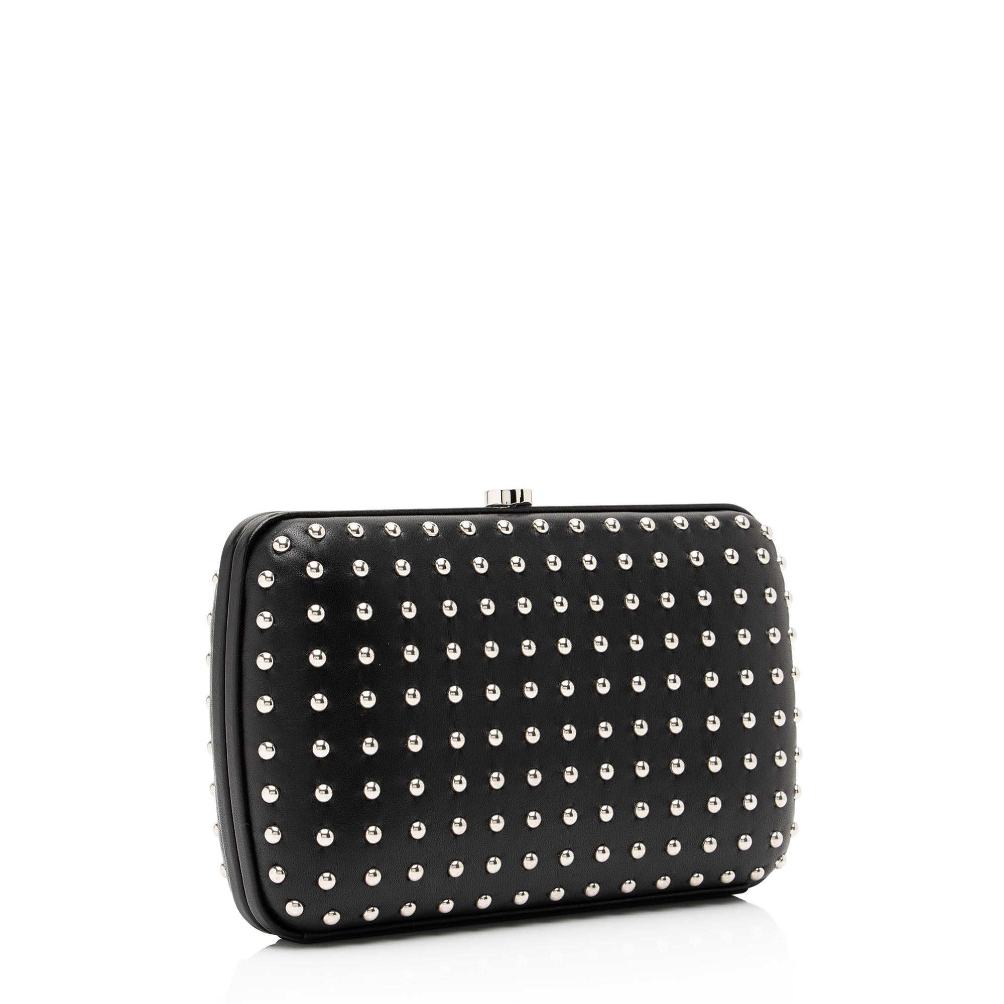 Gucci Leather Studded Broadway Clutch