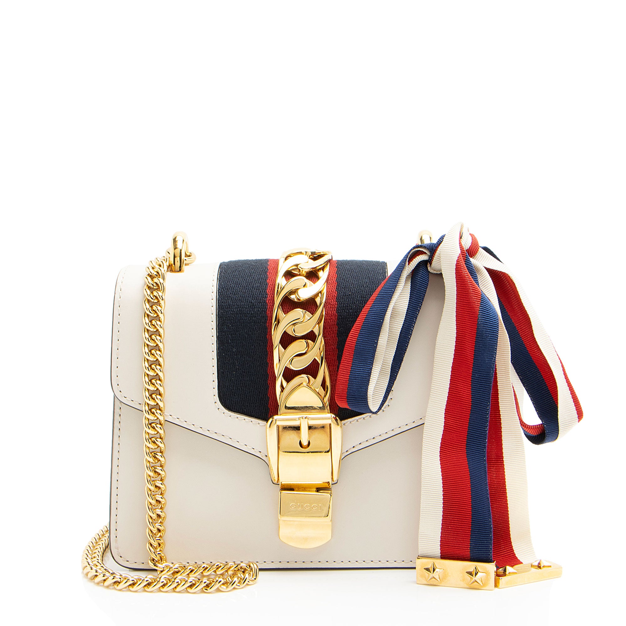 Gucci Leather Sylvie Mini Chain Bag