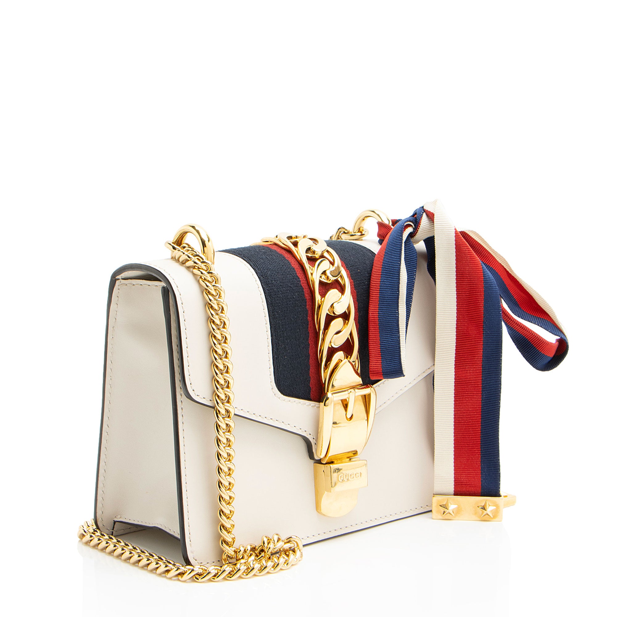 Gucci Leather Sylvie Mini Chain Bag