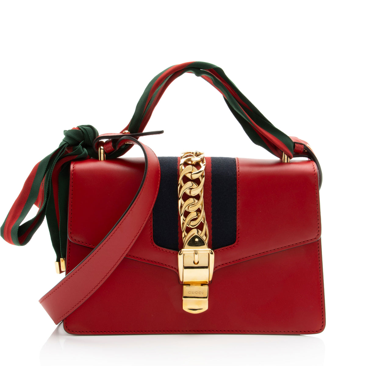 Gucci Leather Sylvie Small Shoulder Bag