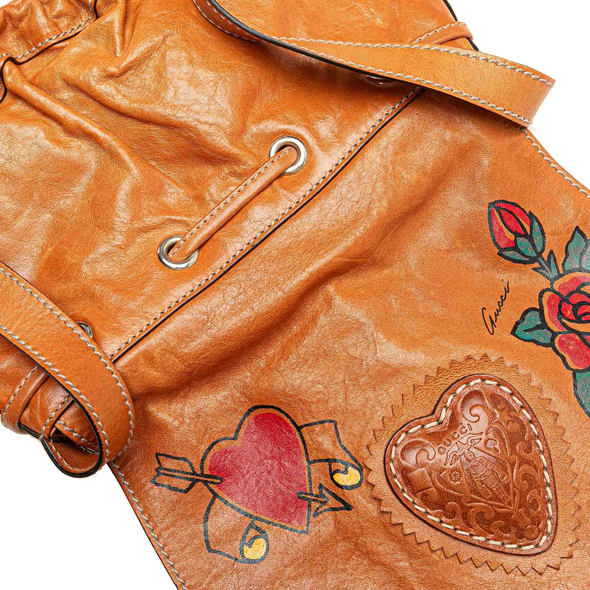 Gucci Leather Tattoo Heart Tribeca Crossbody (SHG-DWNAXw)