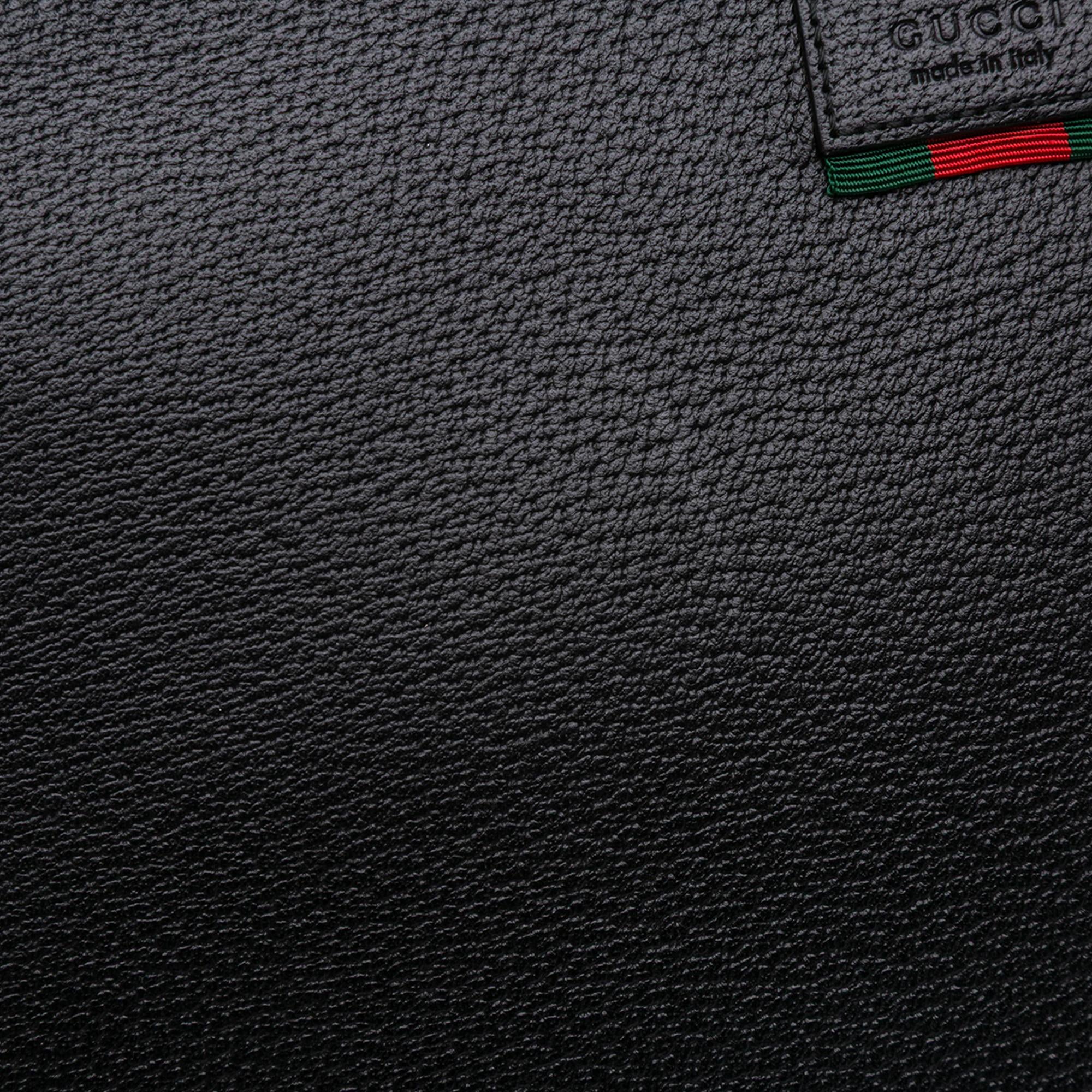 Gucci Leather Web Agora Clutch