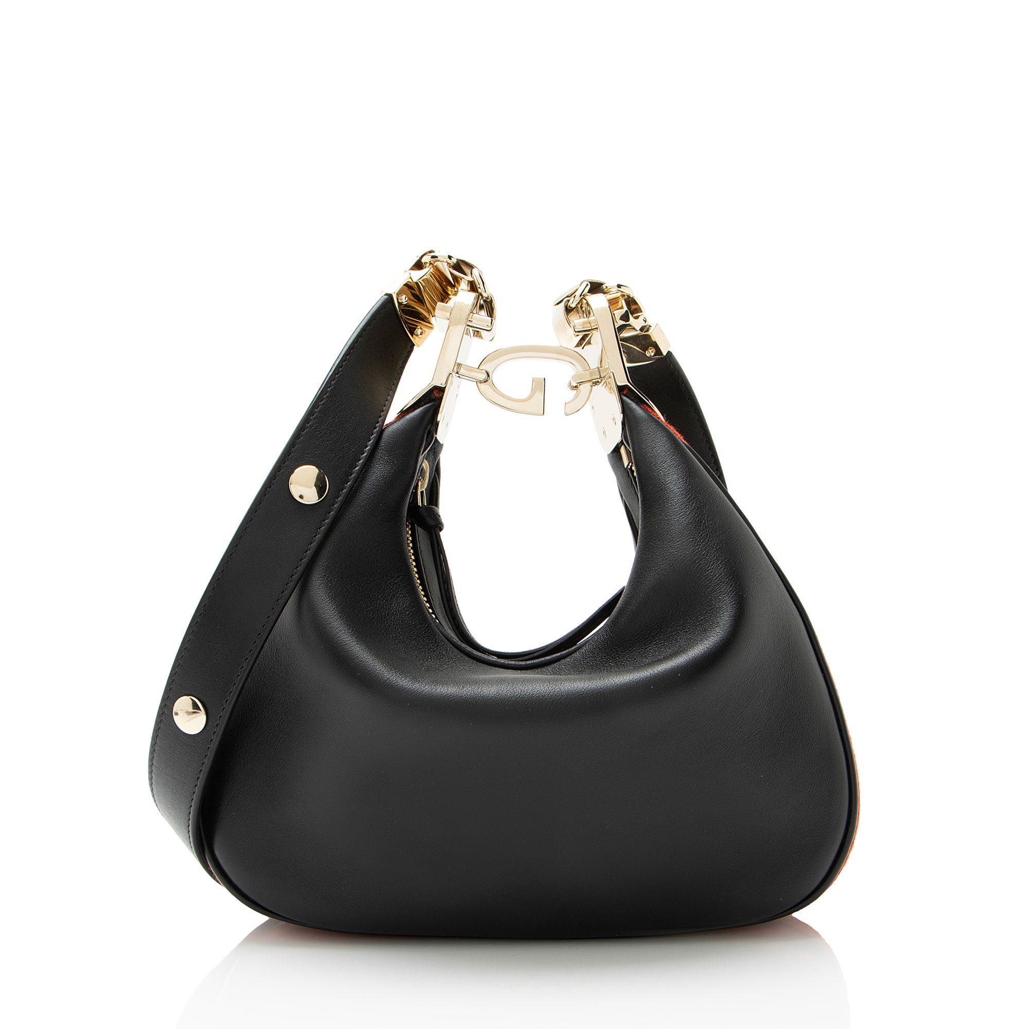 Gucci Leather Web Attache Small Shoulder Bag