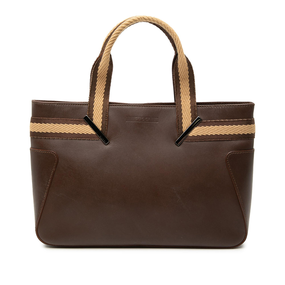 Gucci Leather Web Handbag