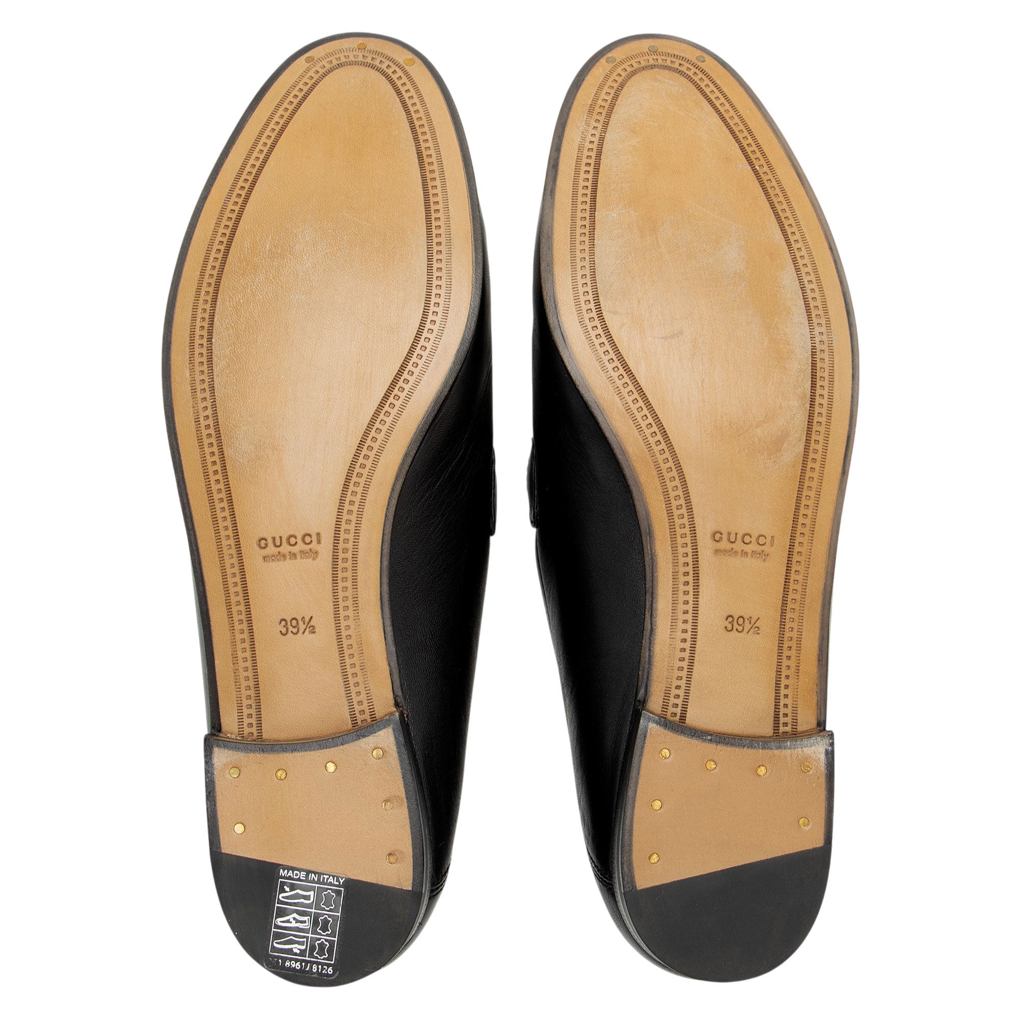 Gucci Leather Web Horsebit Loafers - Size 9 / 39