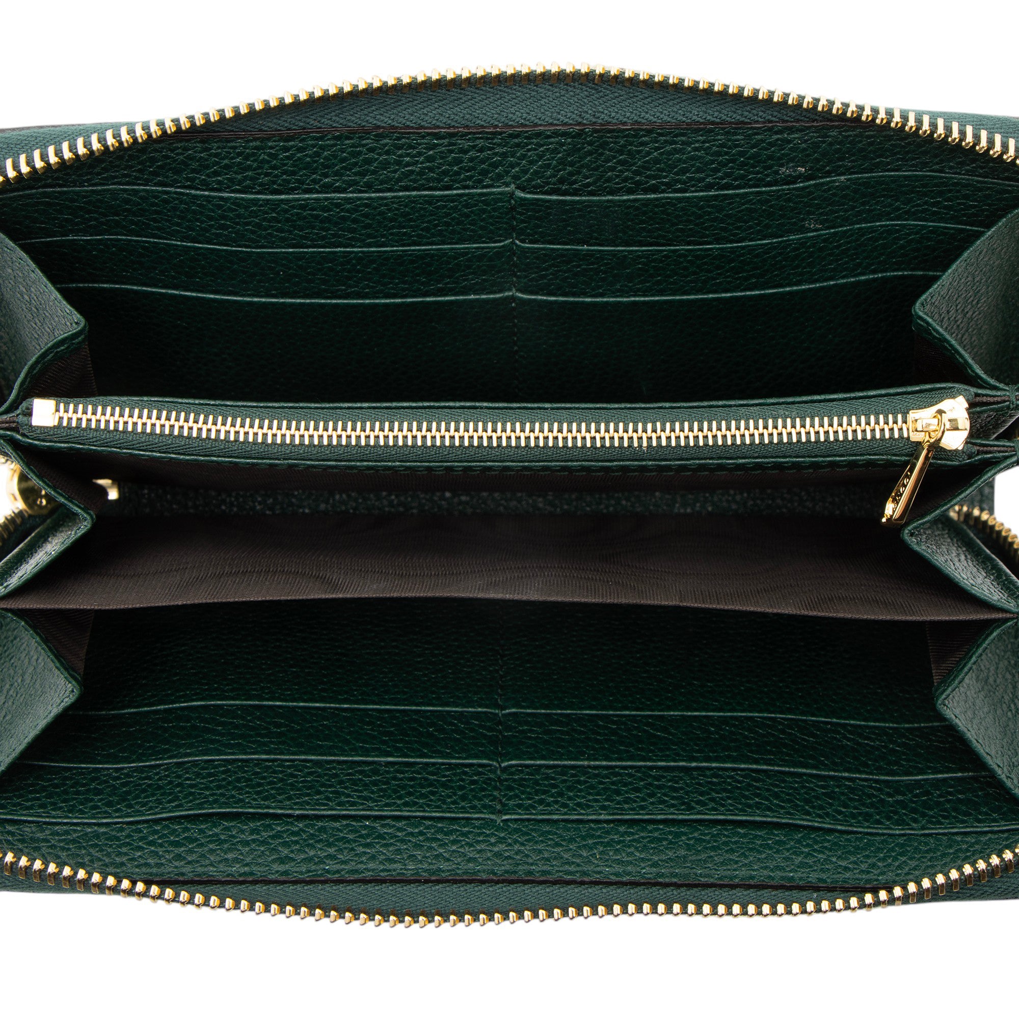 Gucci Leather Zumi Zip Around Wallet