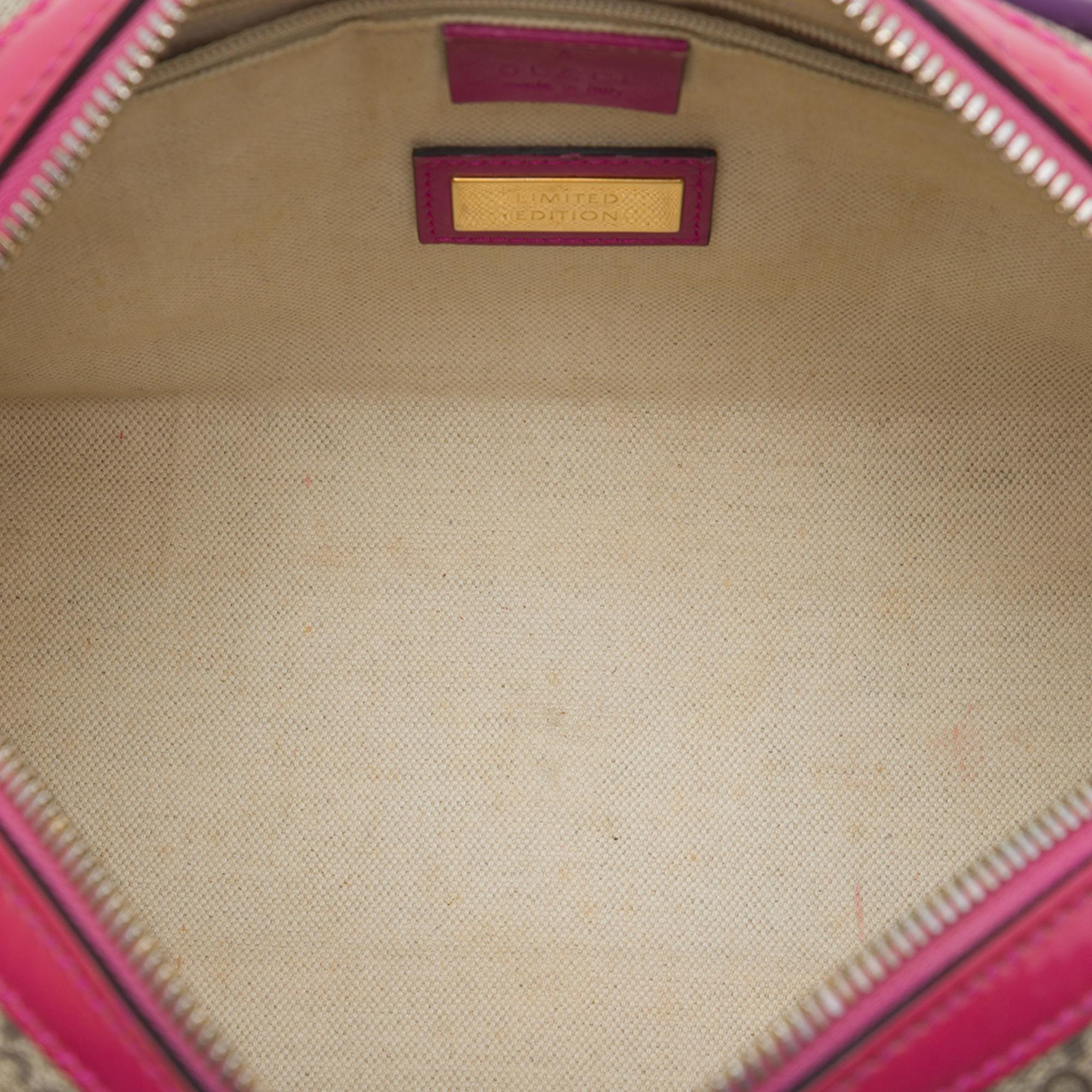 Gucci Limited Edition Small Multicolor GG Supreme Boston Bag