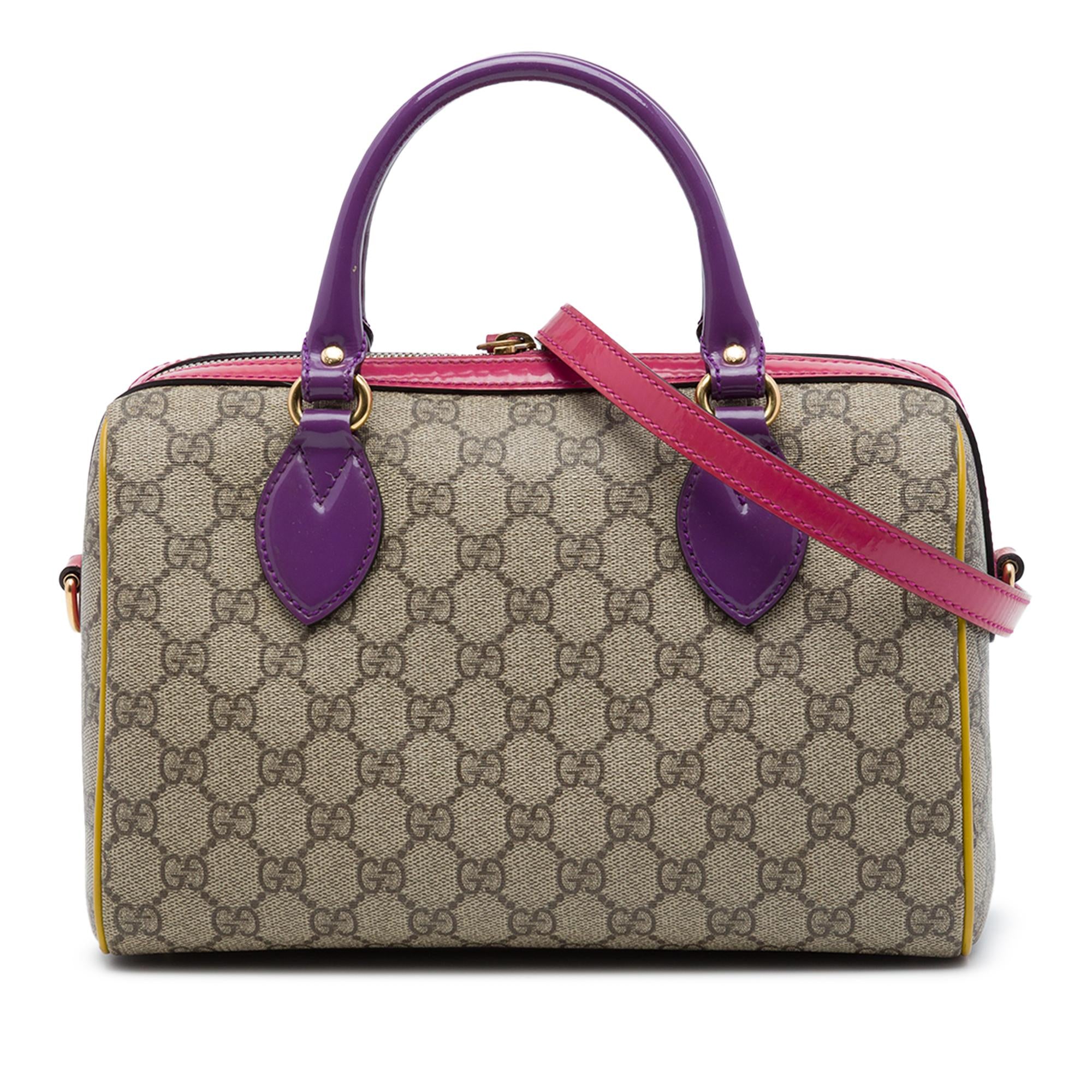 Gucci Limited Edition Small Multicolor GG Supreme Boston Bag