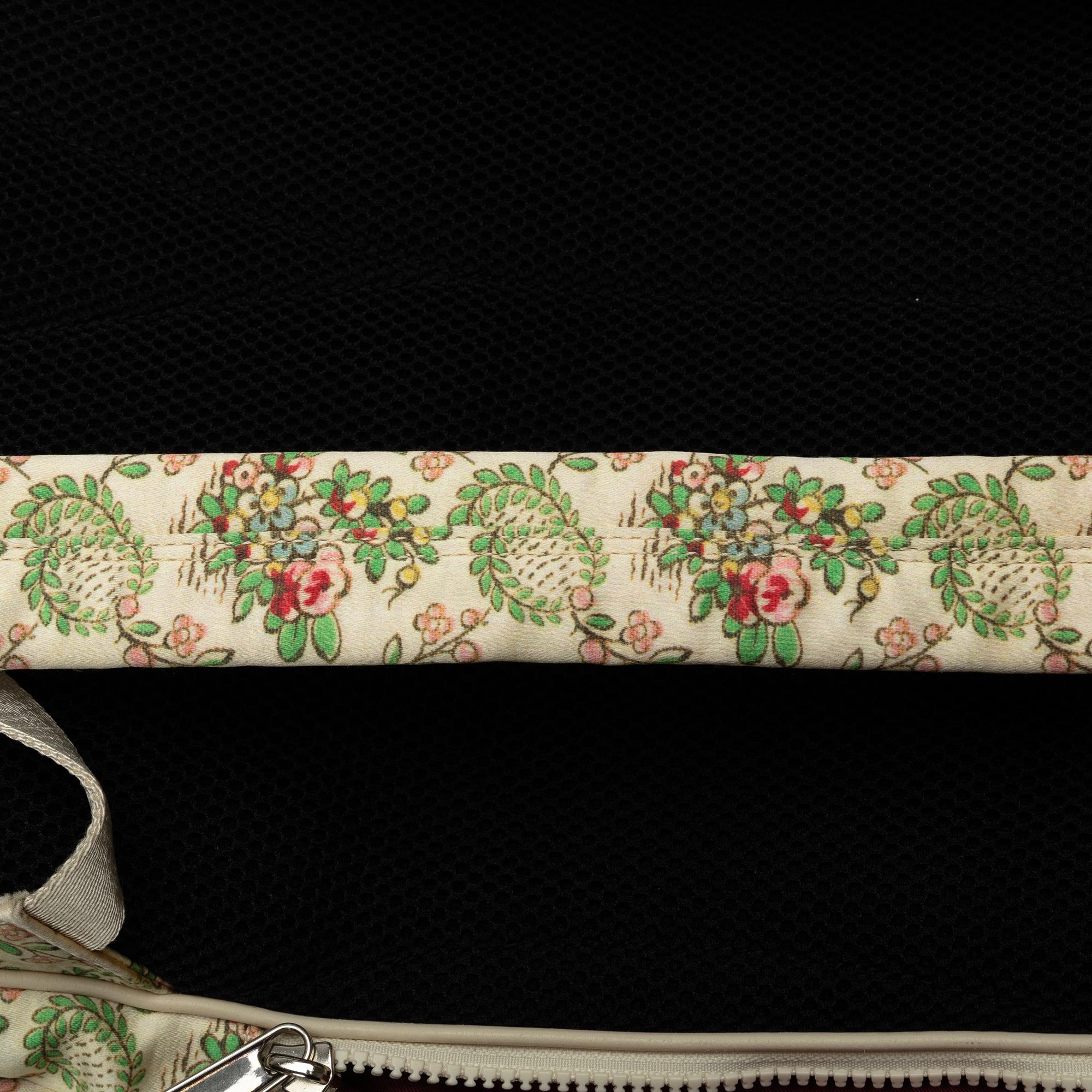 Gucci MLB Floral Satin NY Yankees Patch Backpack (SHG-chovBl)