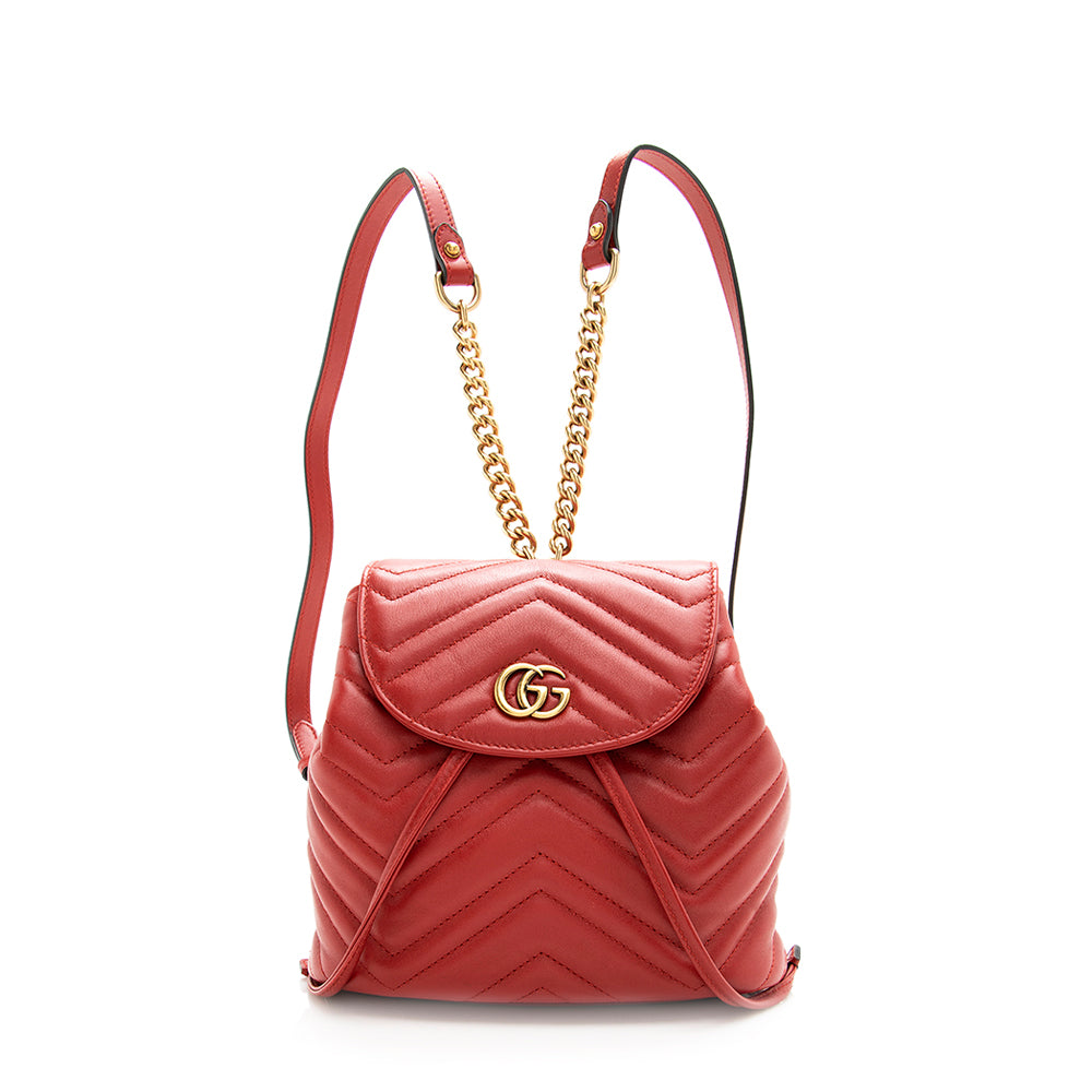 Gucci Matelasse Leather GG Marmont Mini Backpack