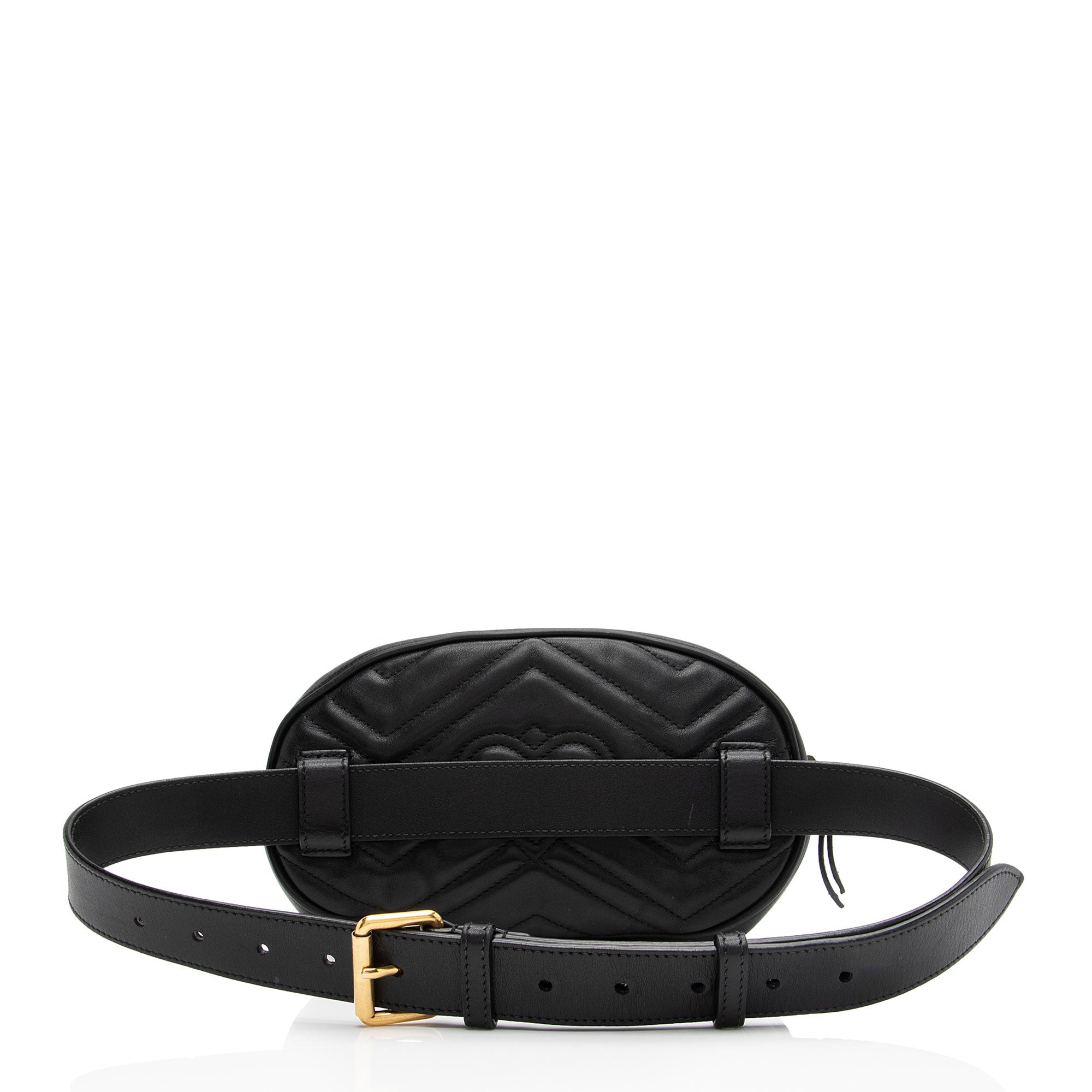 Gucci Matelasse Leather GG Marmont Belt Bag - Size 34 / 85 (SHF-sypfnp)