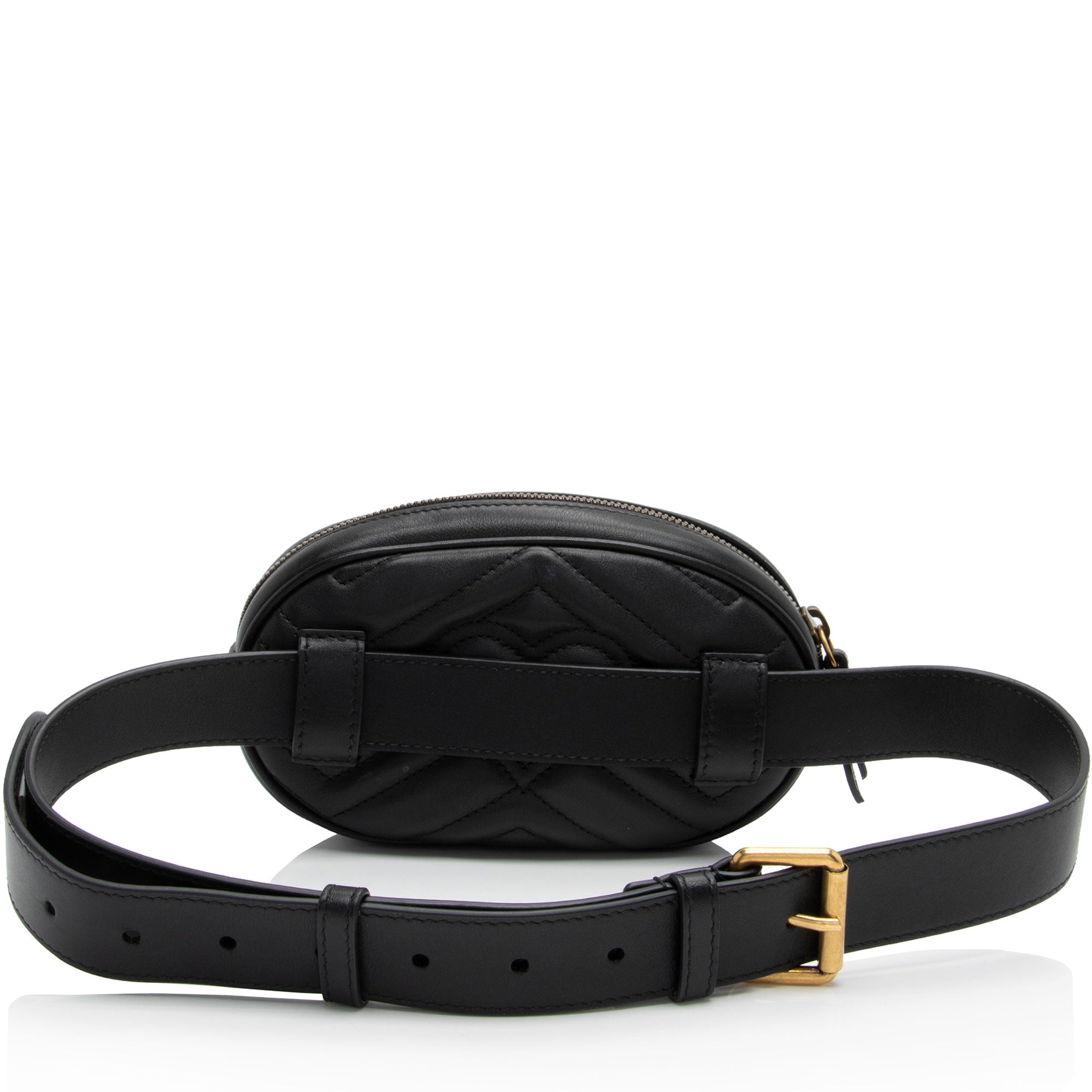 Gucci Matelasse Leather GG Marmont Belt Bag - Size 34 / 85 (SHF-vdStlP)